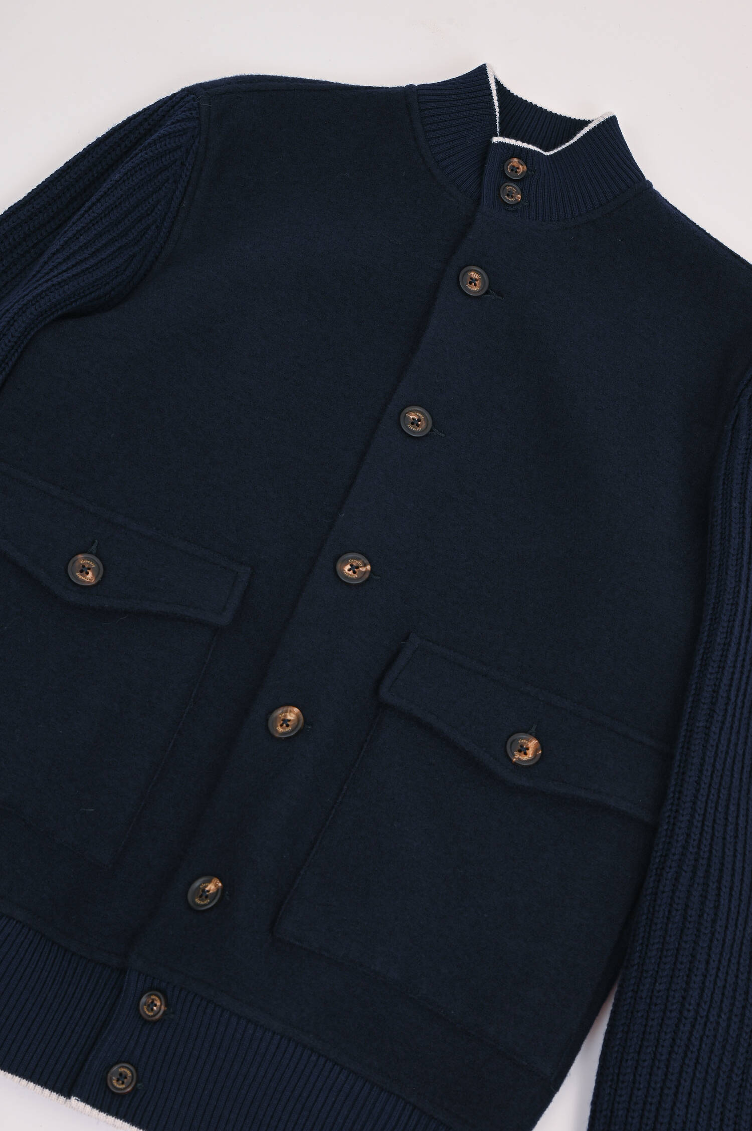 Collage-Jacke in Navy/Weiß Collage-Jacke in Navy/Weiß