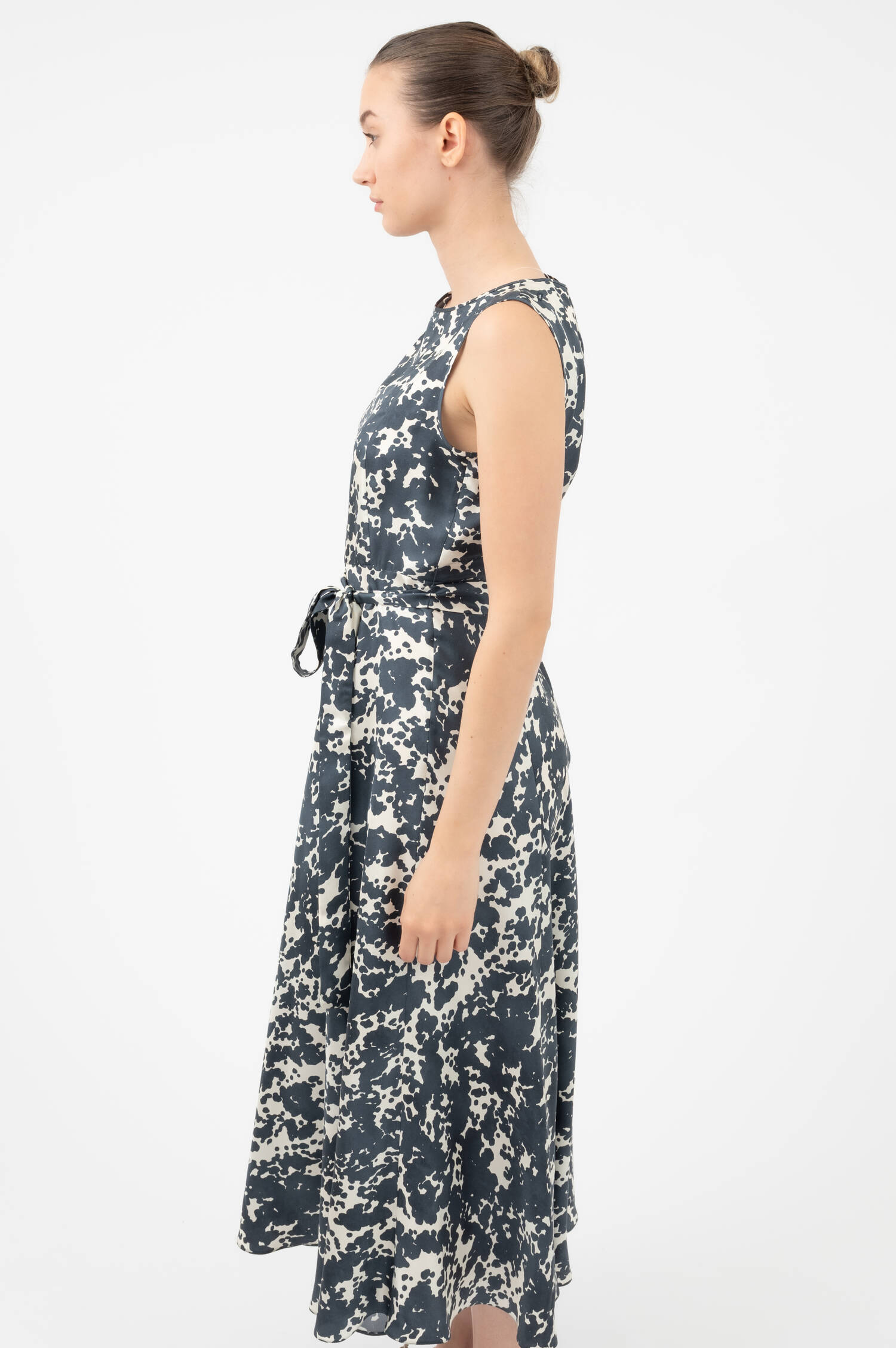 Midi Seidenkleid MARTINA in Ultramarineblue