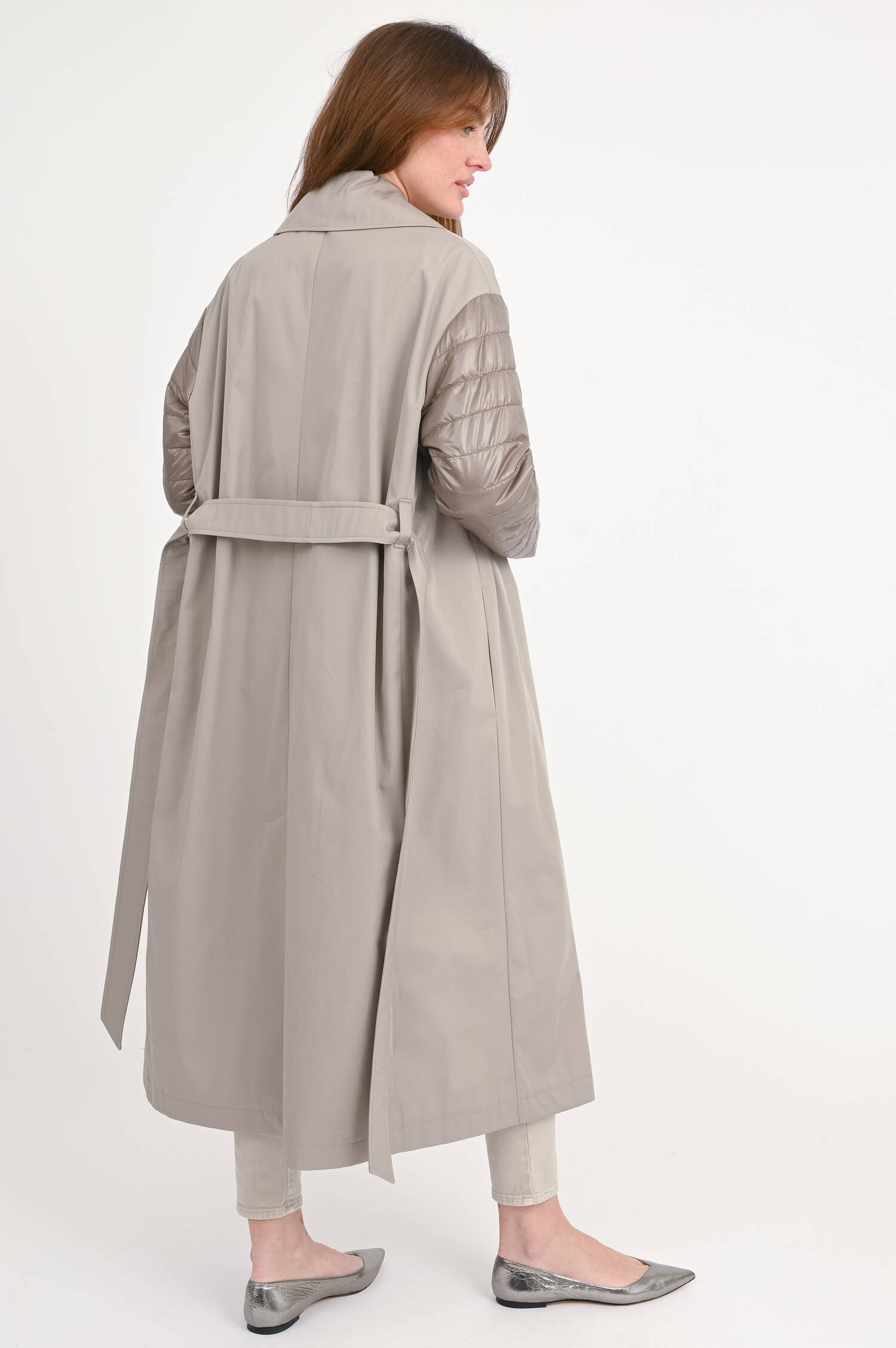 Hybrid-Trenchcoat in Tortora