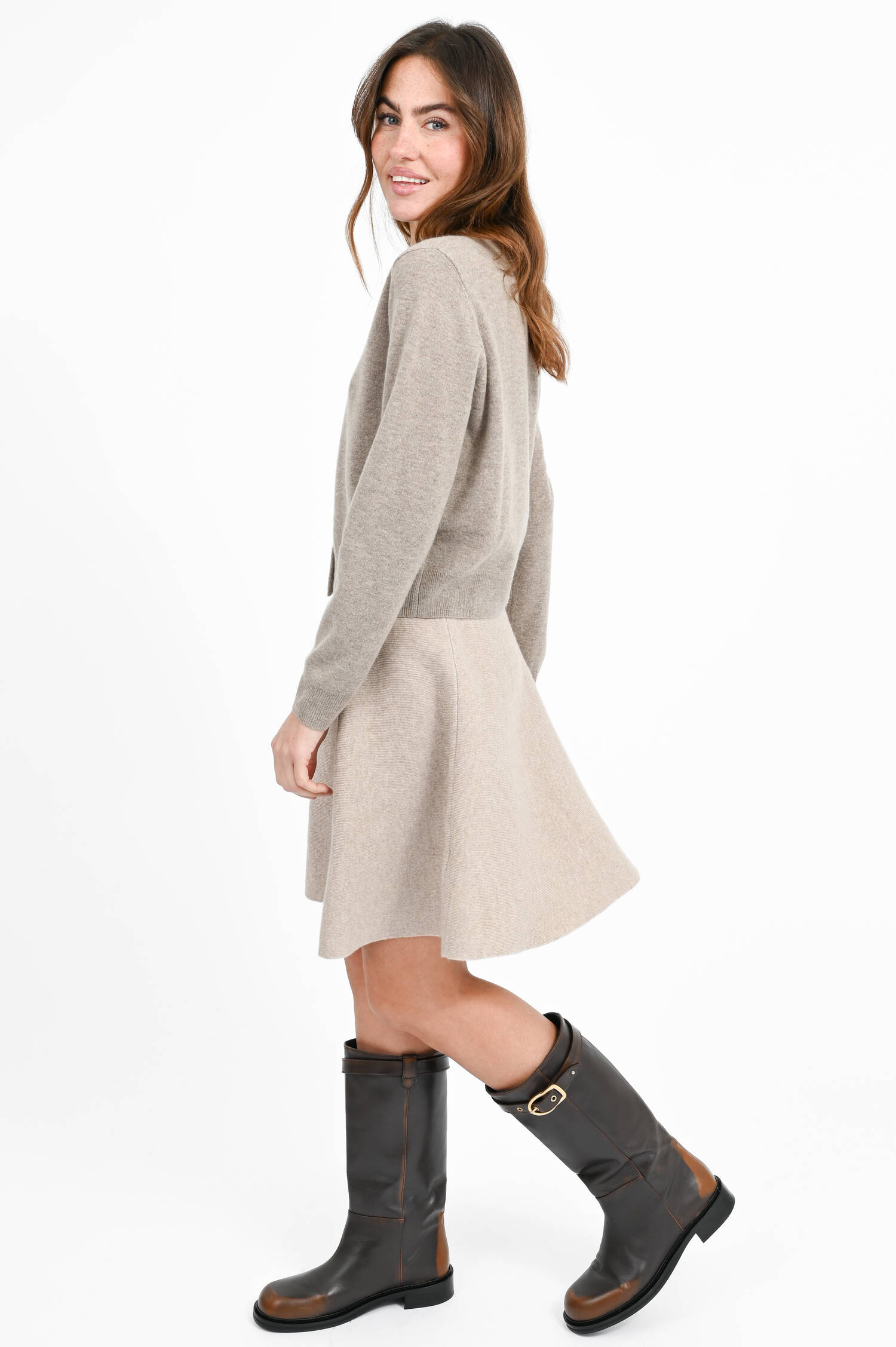 Strickweste NEBBIA aus Woll-Cashmere-Mix in Taupe Strickweste NEBBIA aus Woll-Cashmere-Mix in Taupe