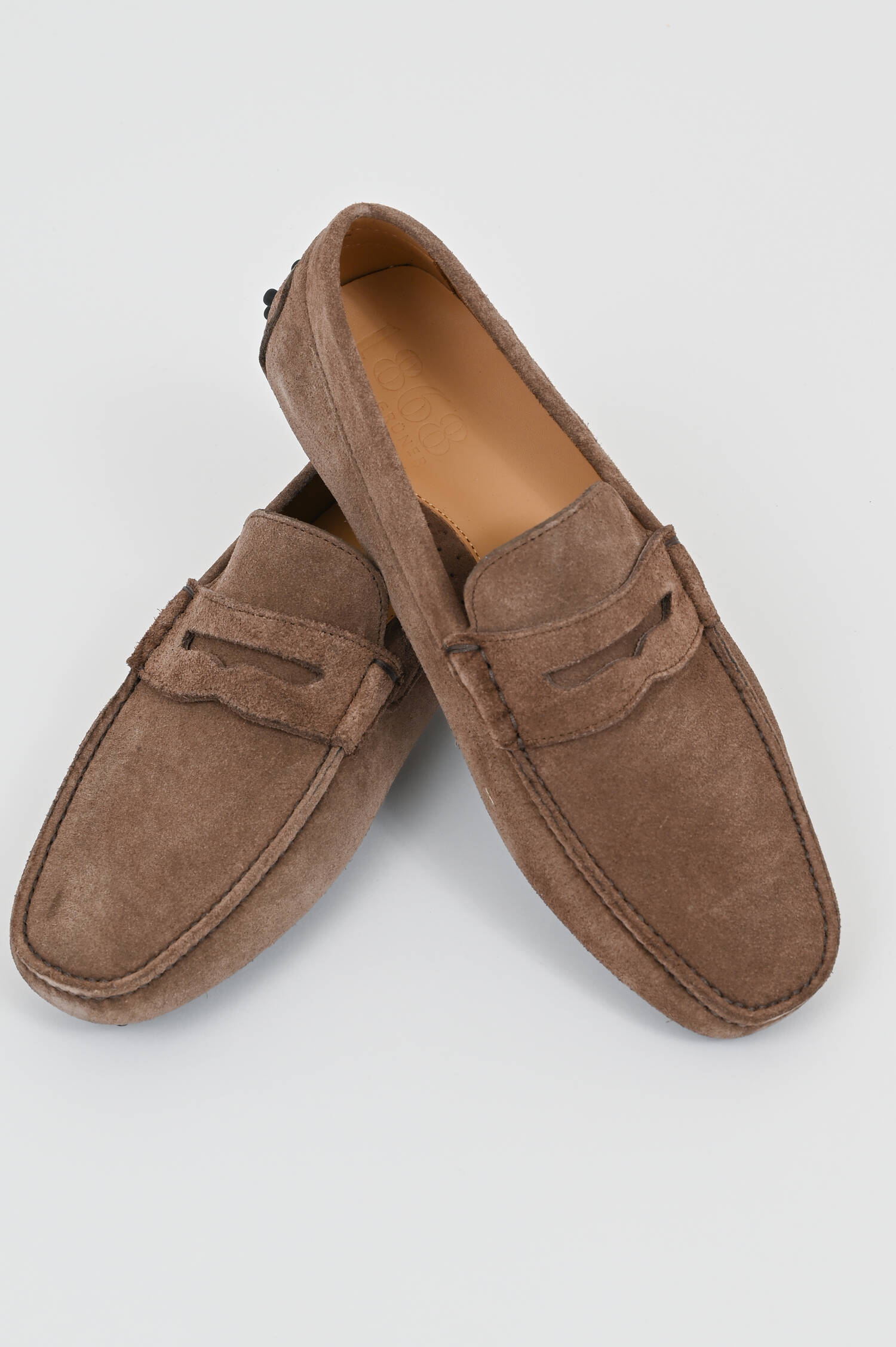 Veloursleder Mokkassins in Braun