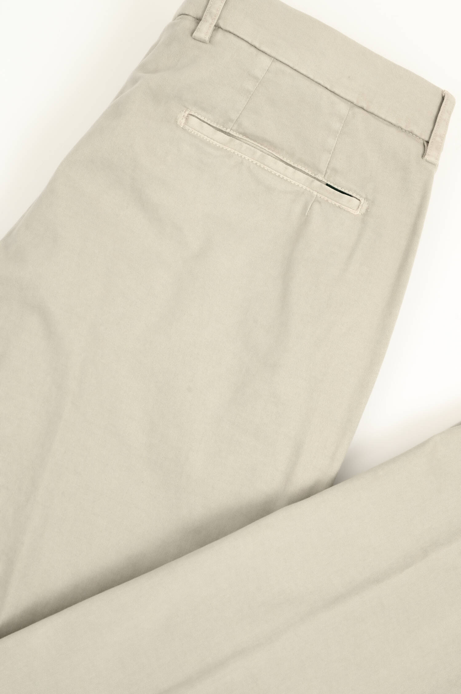 Baumwollhose in Hellgrau-Beige