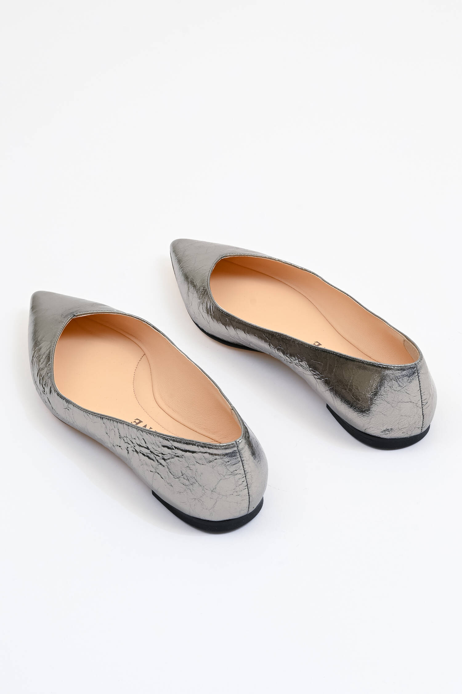 Ballerina BARBAR mit Spitze in Silbermetallic Ballerina BARBAR mit Spitze in Silbermetallic