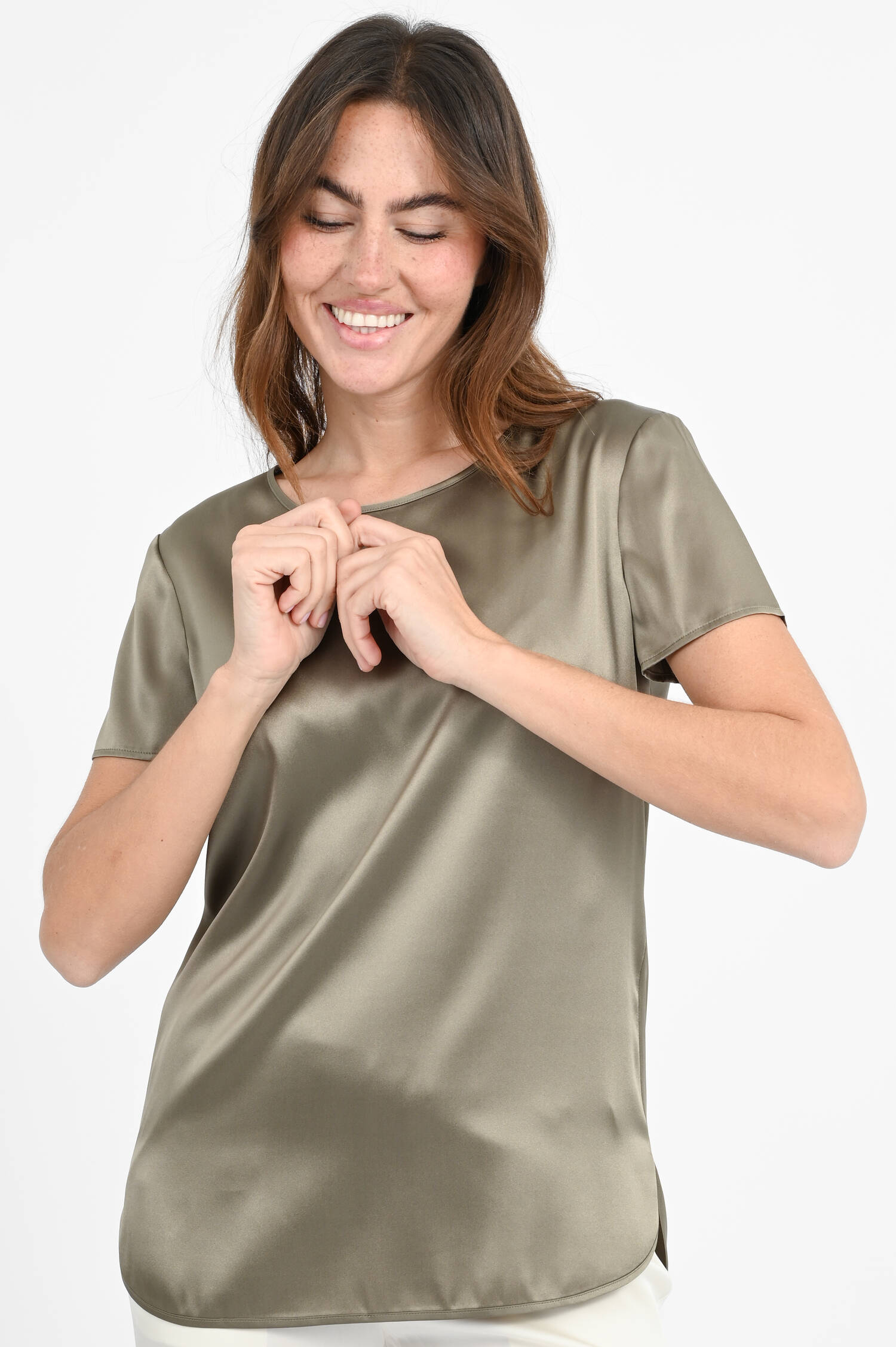 Seiden-Shirt CORTONA in Pistachio Seiden-Shirt CORTONA in Pistachio