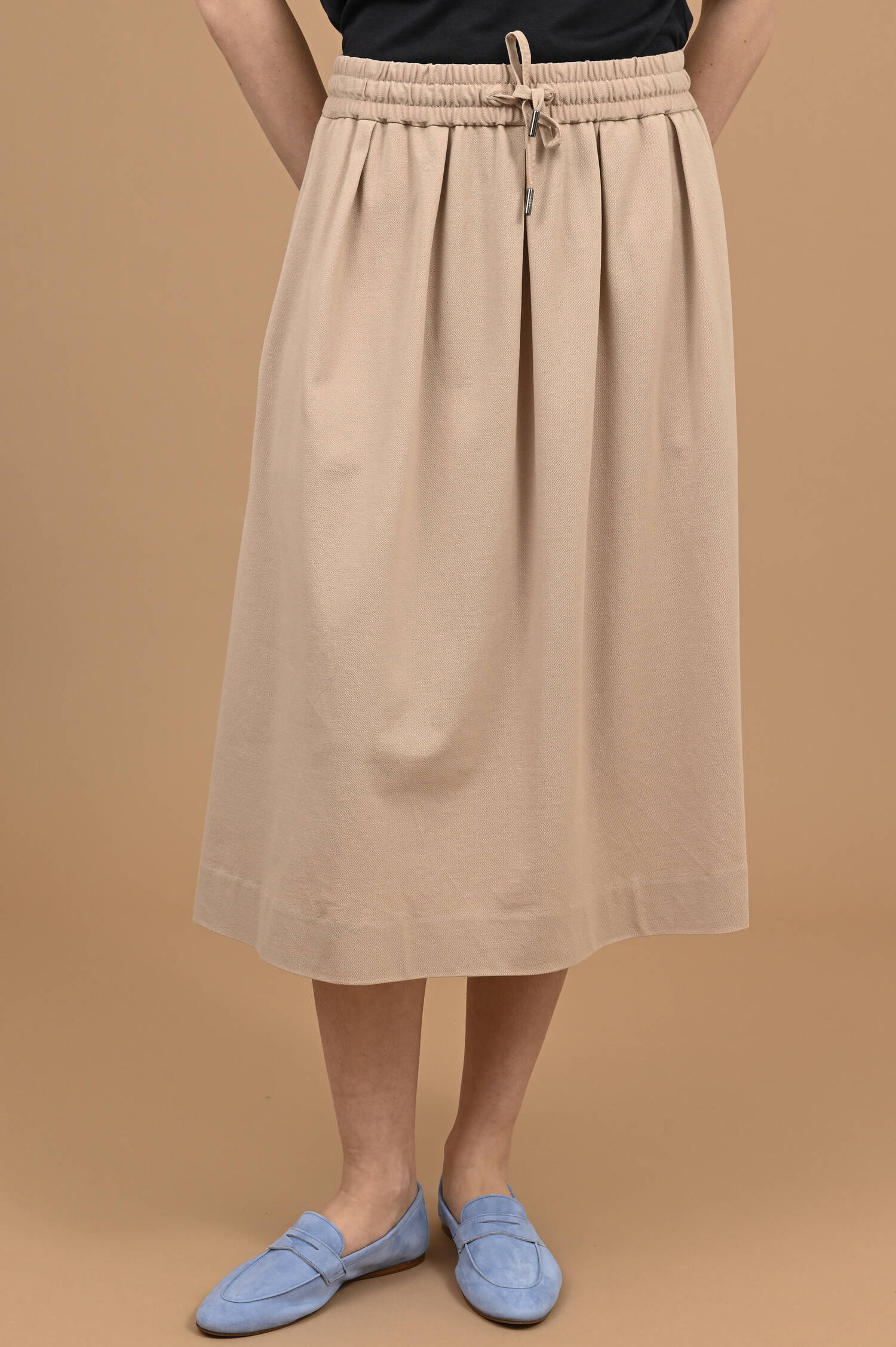  Kellerfalten Midirock in Harvestbeige