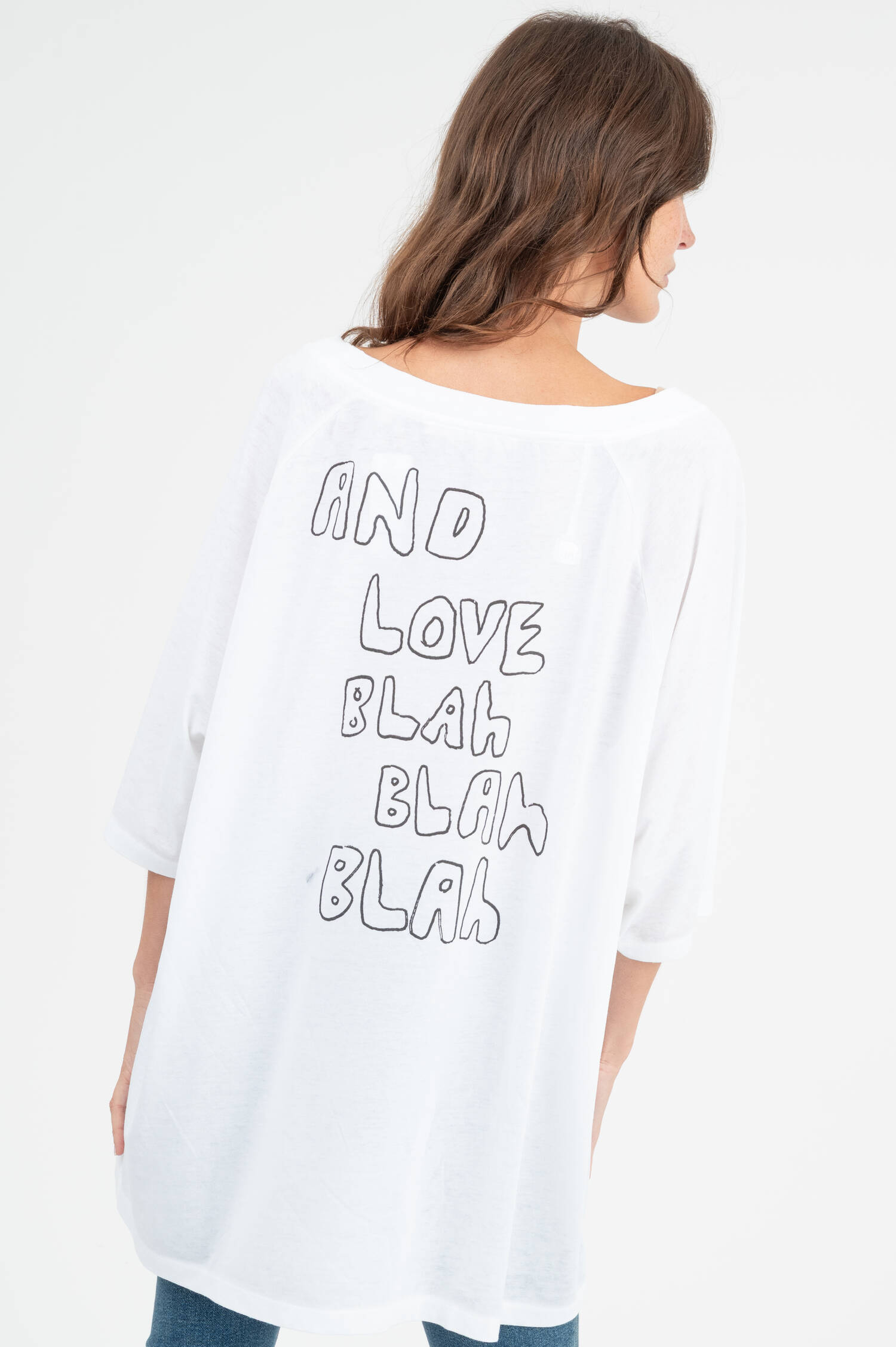 Oversize T-Shirt GEILO in Weiß