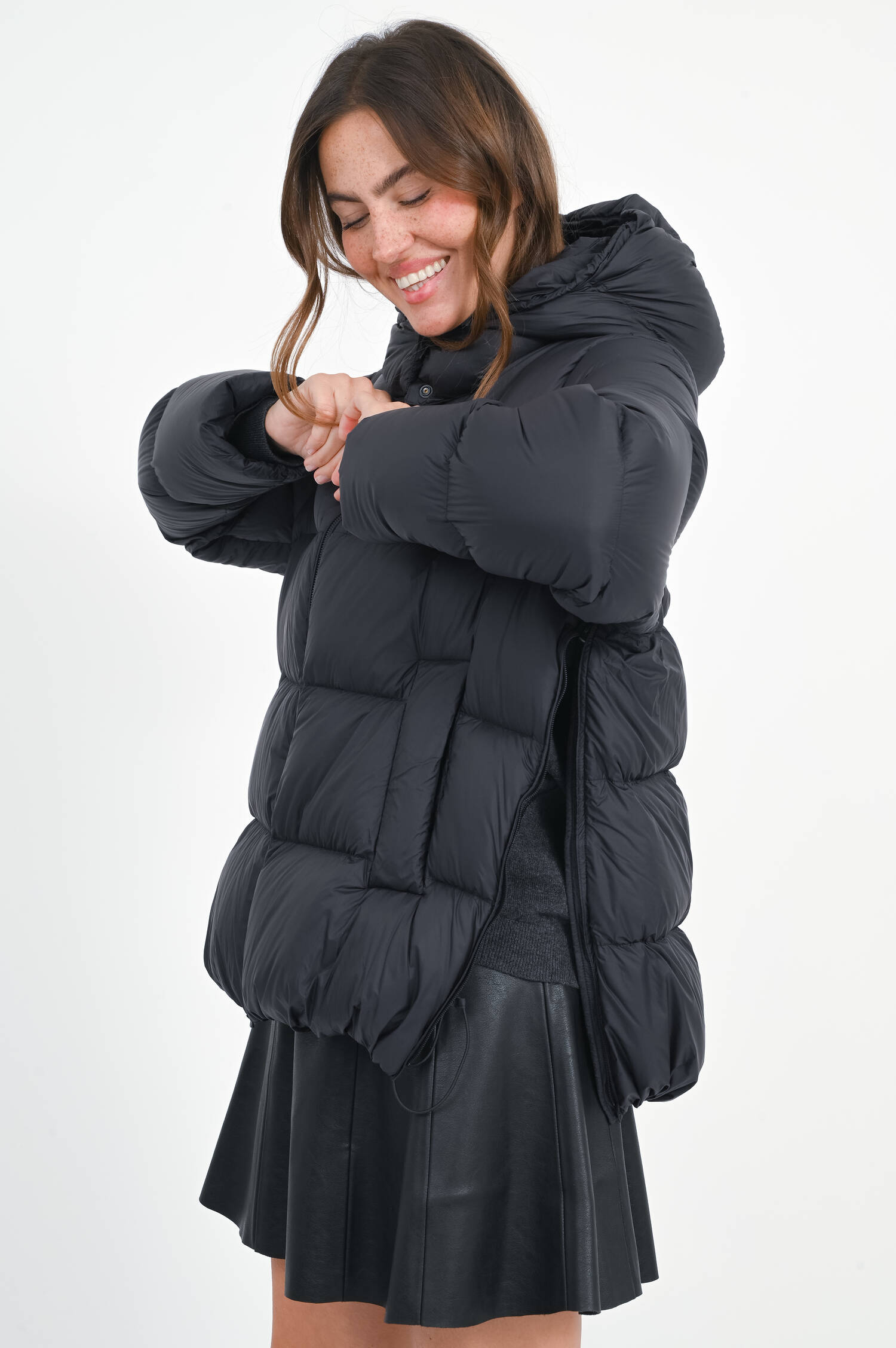 Oversized Daunenjacke in Black