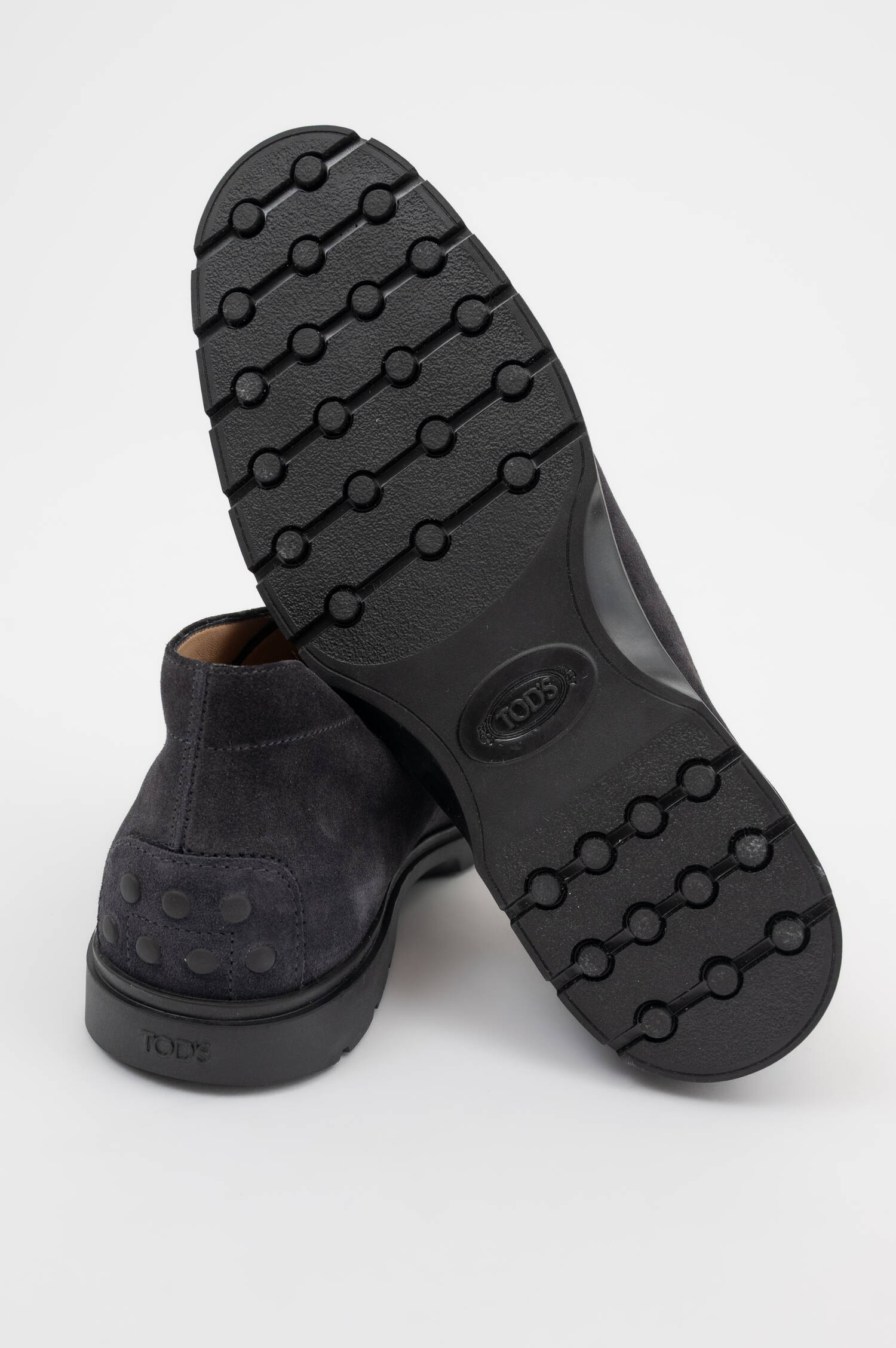 Suede Halbschuhe in Anthrazit