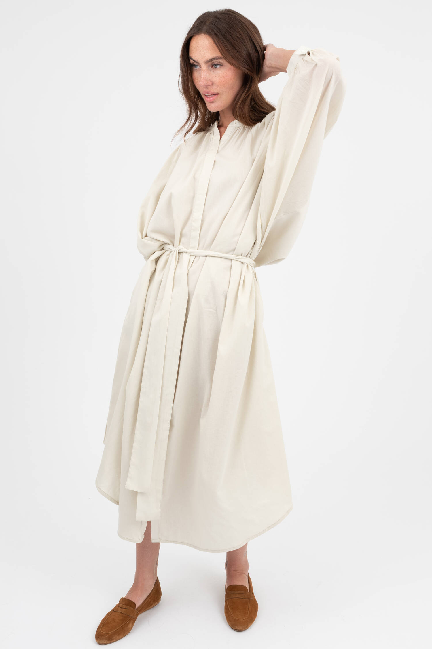 Midi Kleid BALLOON in Ecru Midi Kleid BALLOON in Ecru