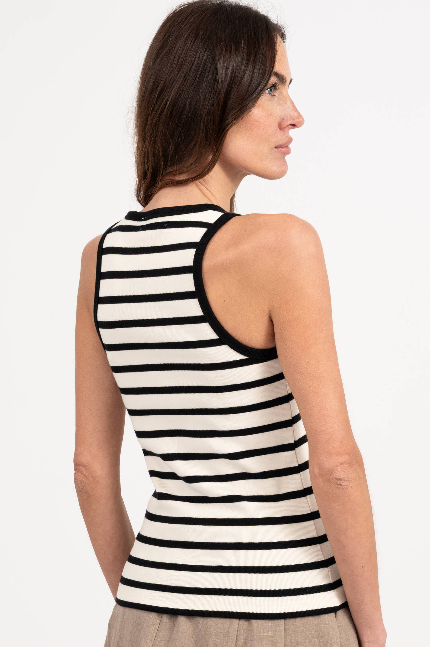 Tanktop HENNREIKE in Schwarz/Creme gestreift