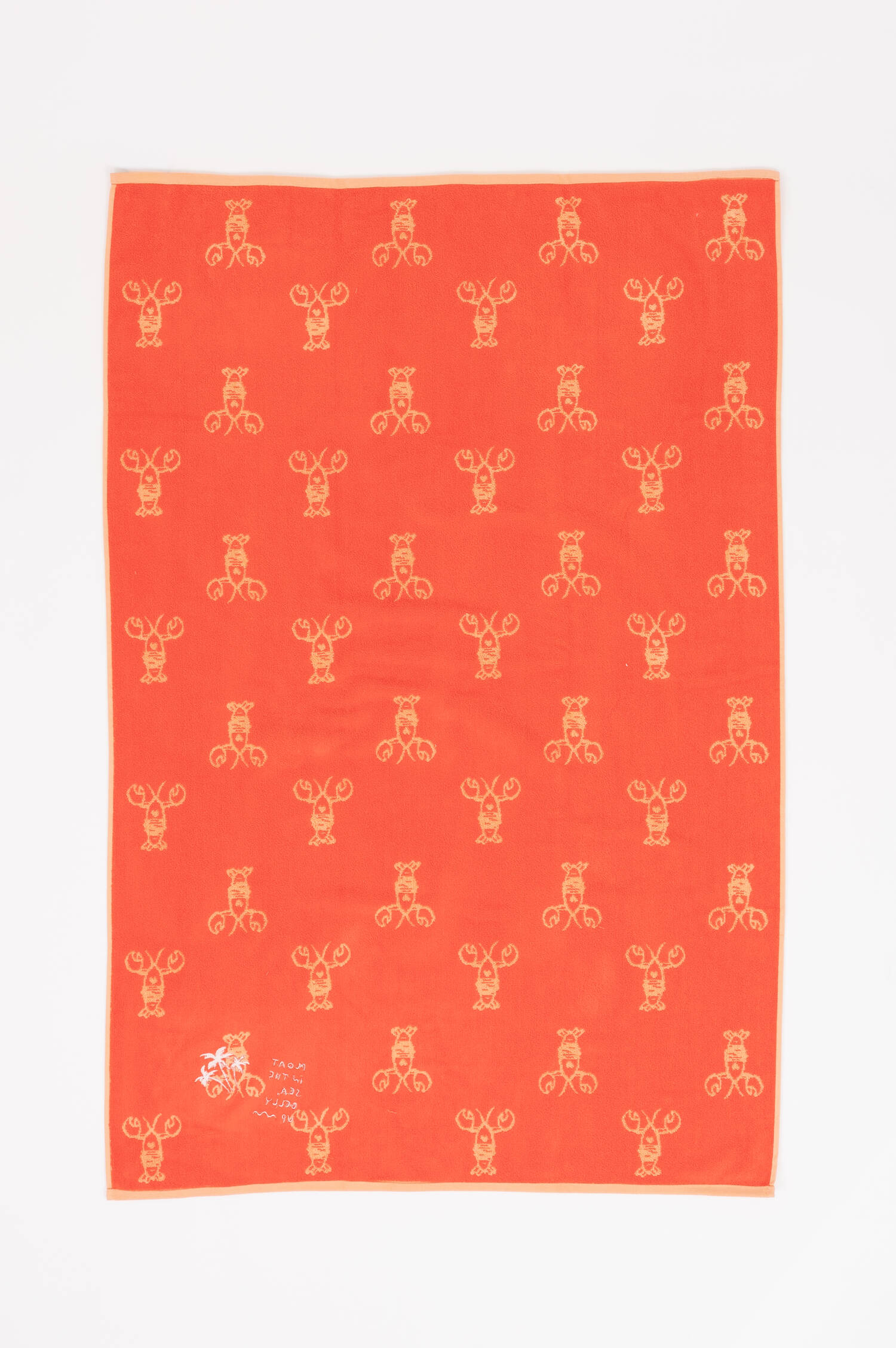 Frottee Strandtuch in Orange