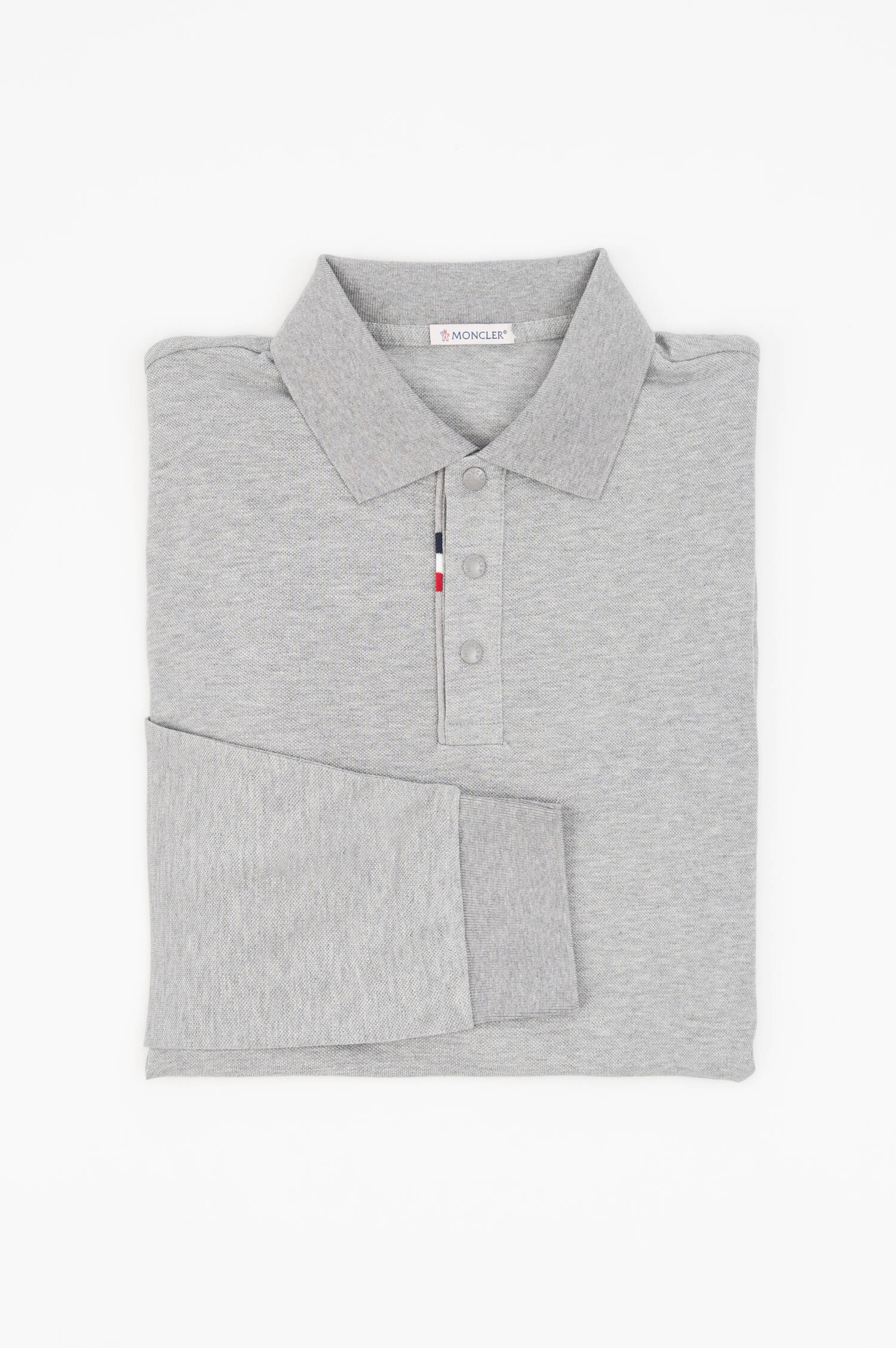 Poloshirt aus Baumwollpiqué in Grau meliert