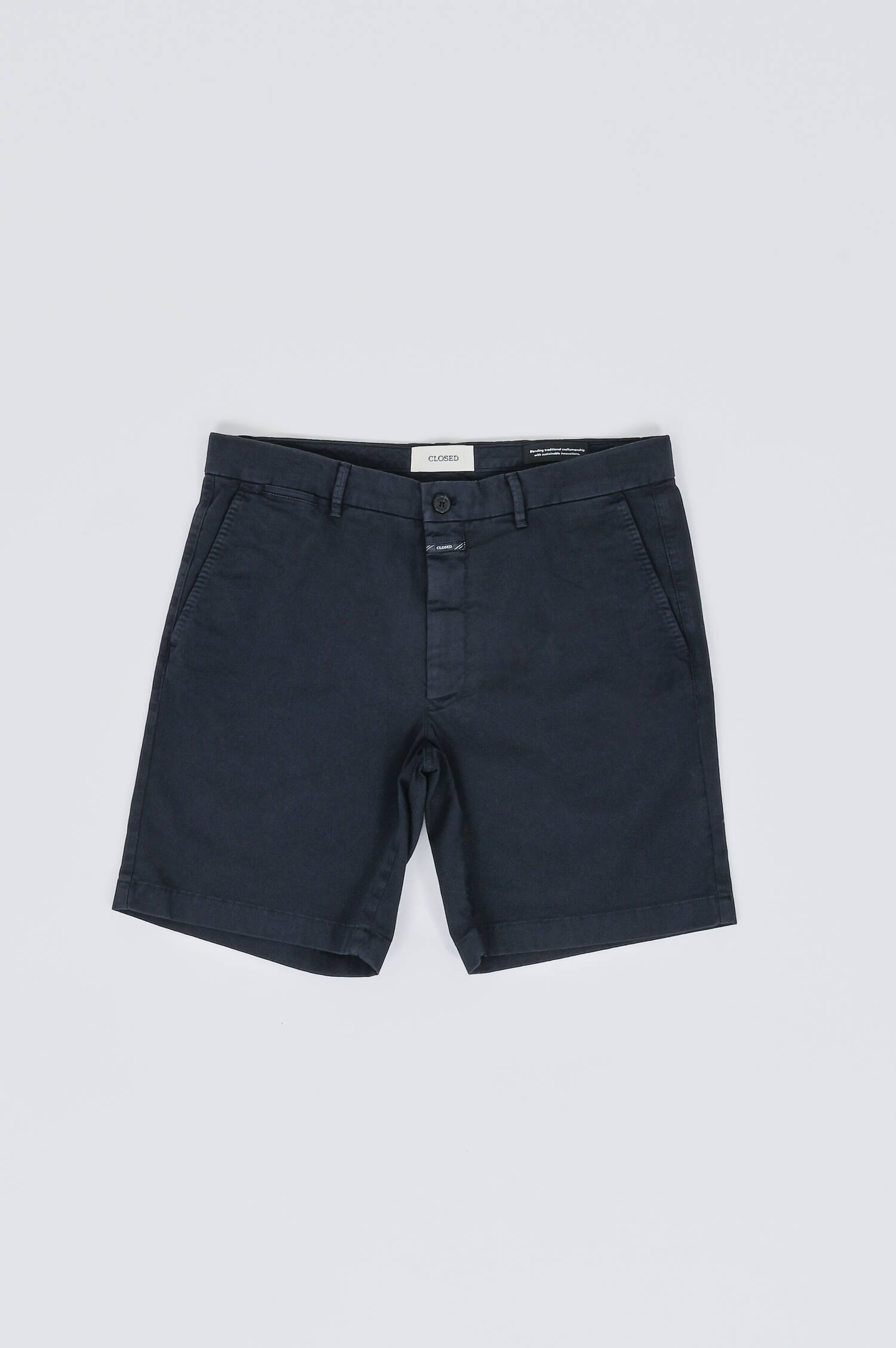 Chinoshort aus Baumwolle in Navy