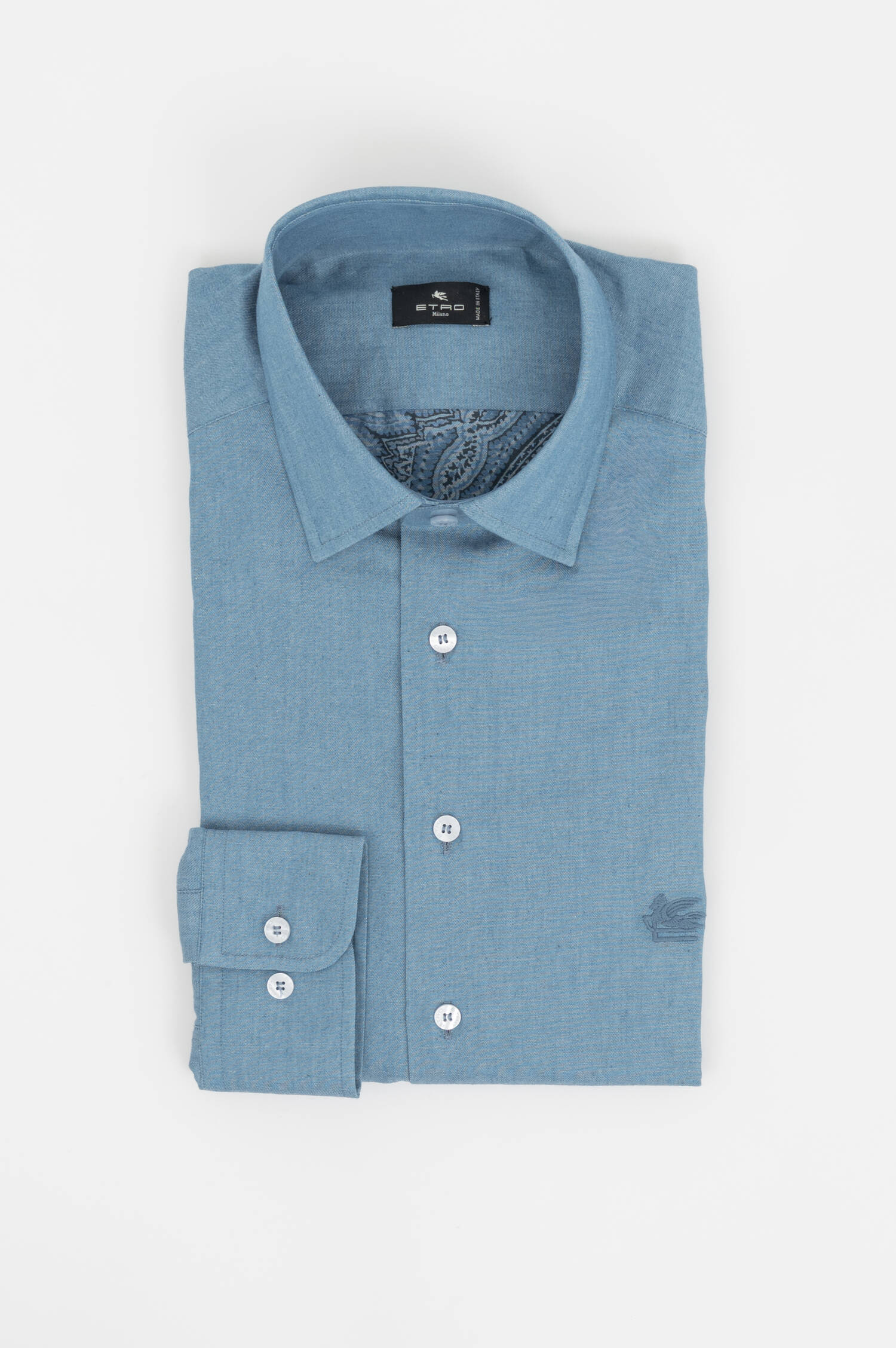 Hemd mit Innenprint in Blau
