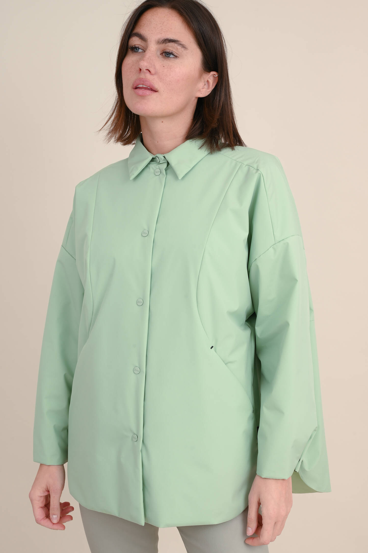 Oversized Windstopper in Mintgrün