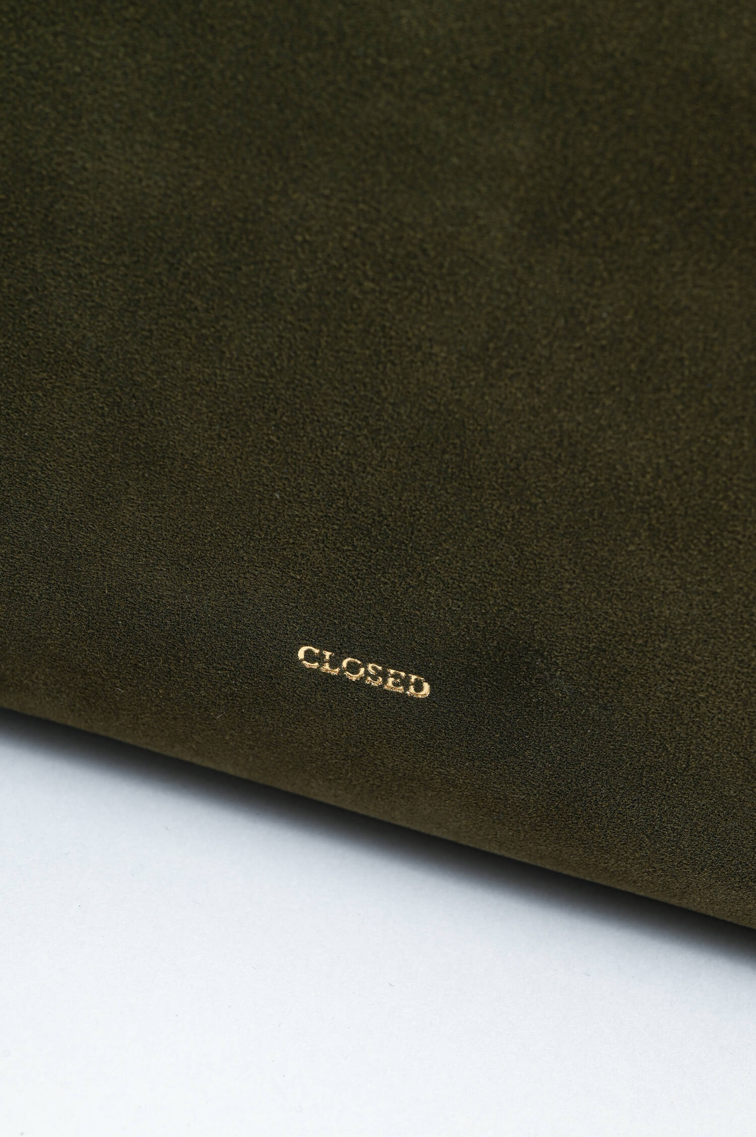 Signature Bag aus Veloursleder in Forest Green