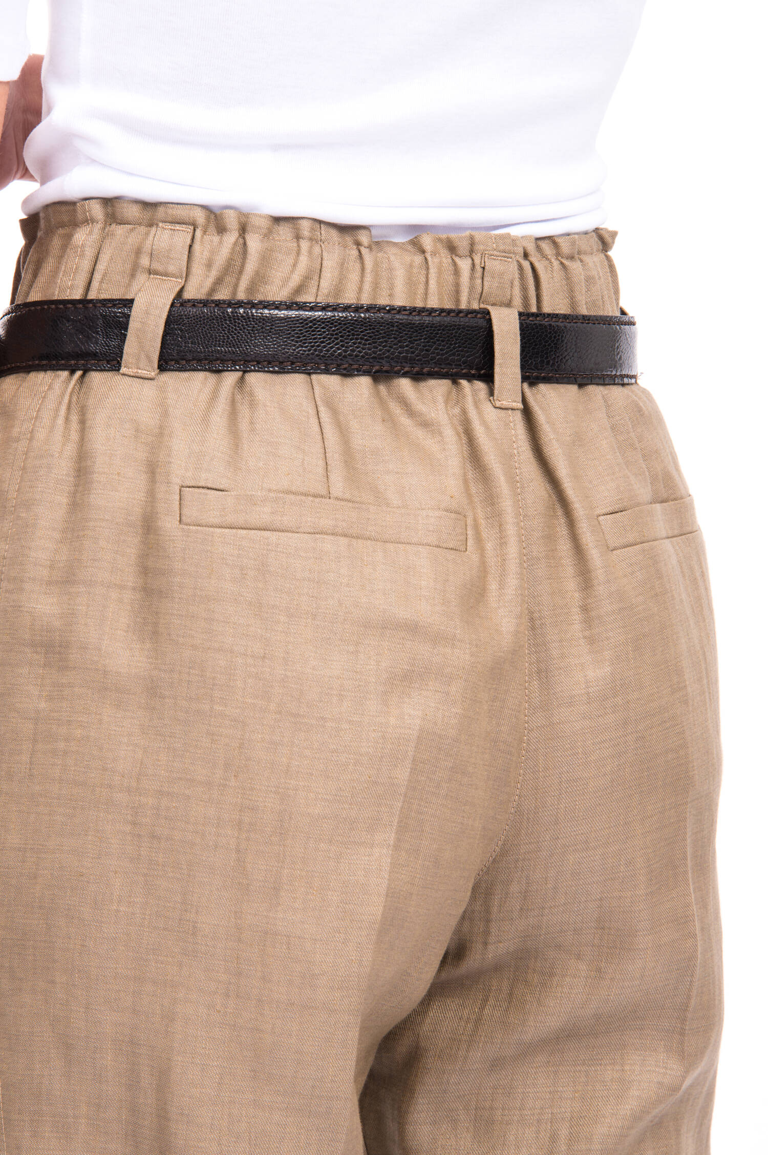 Gürtel mit Kroko-Optik in Dunkelbraun