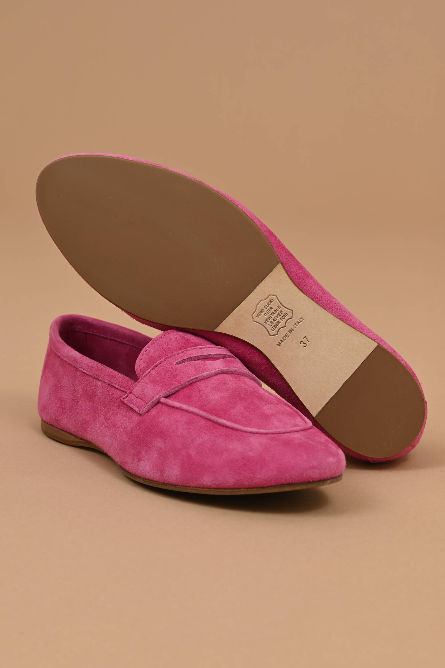 Veloursleder-Loafer in Fuxiapink Veloursleder-Loafer in Fuxiapink
