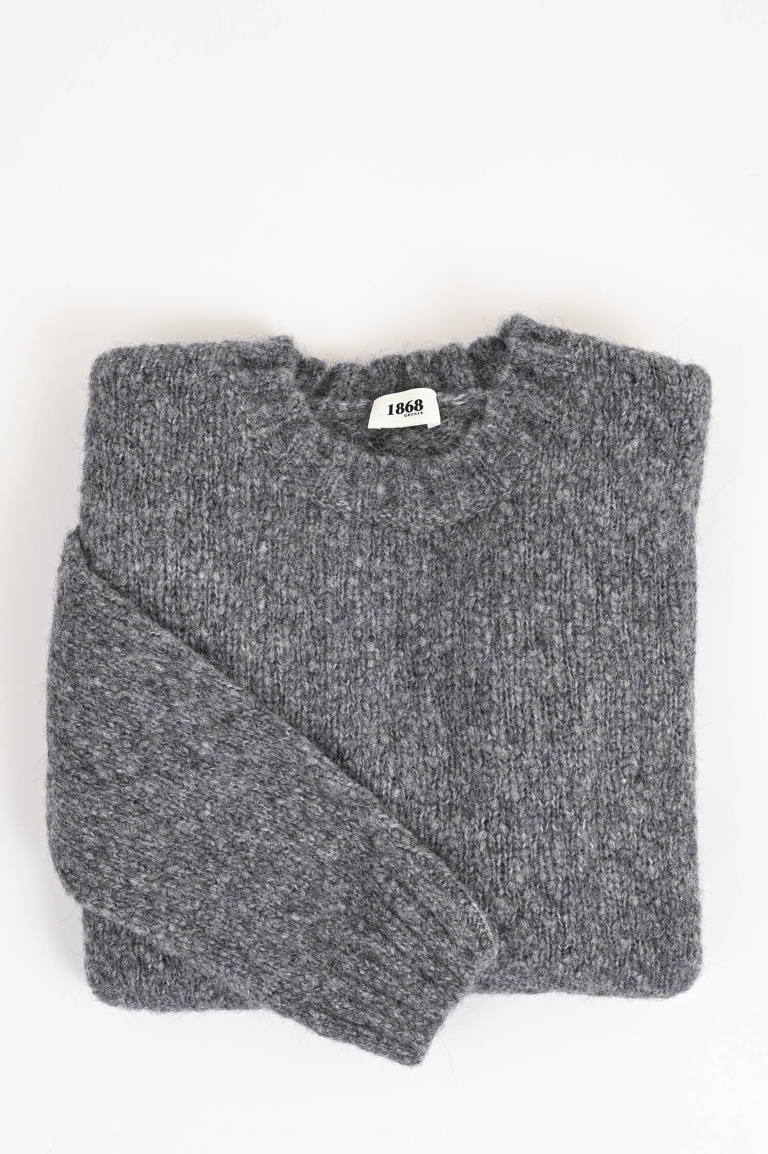 Pullover aus Alpaka-Woll-Mix in Grau meliert