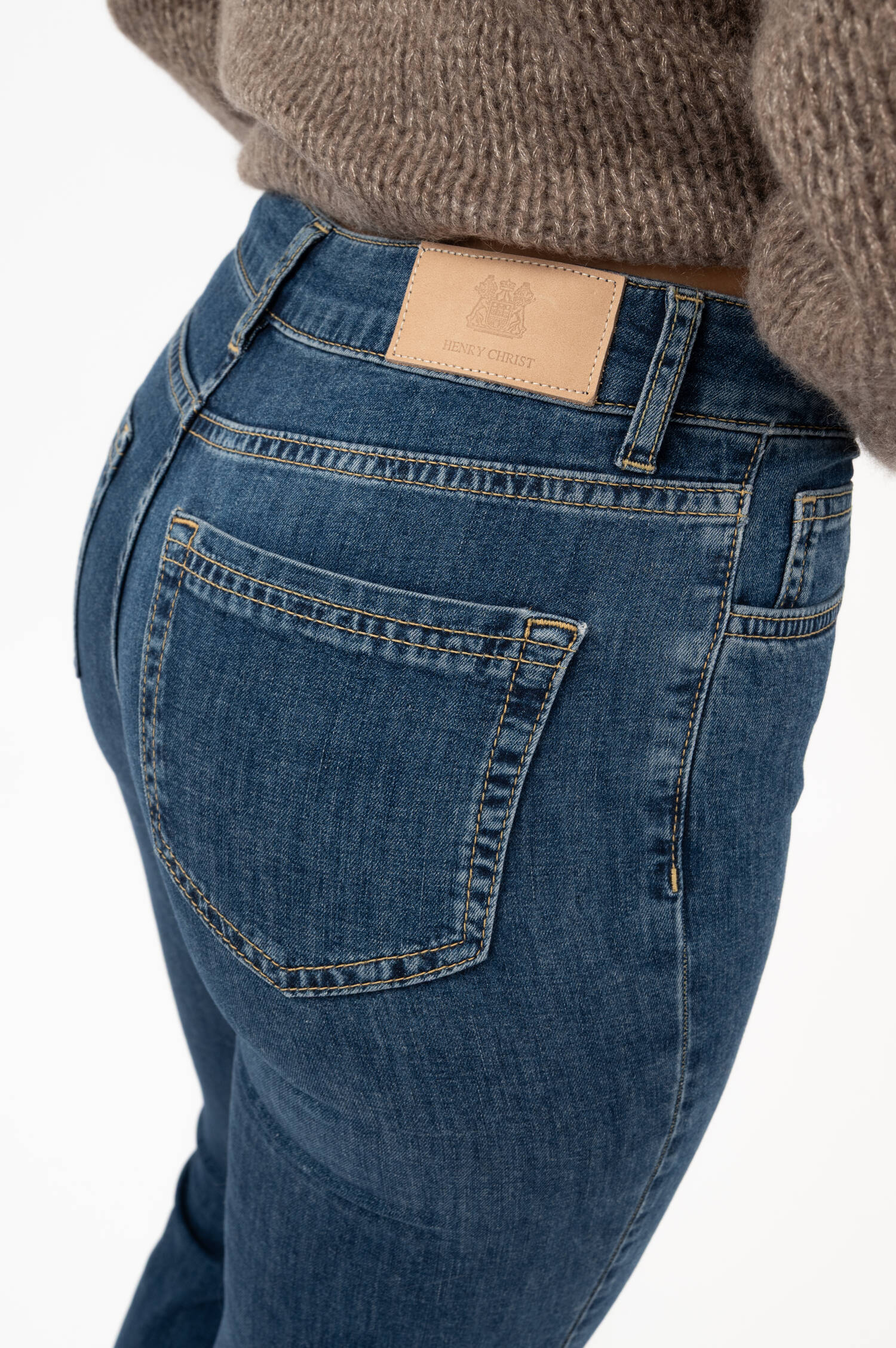 Five Pocket Jeans in Blau Five Pocket Jeans in Blau
