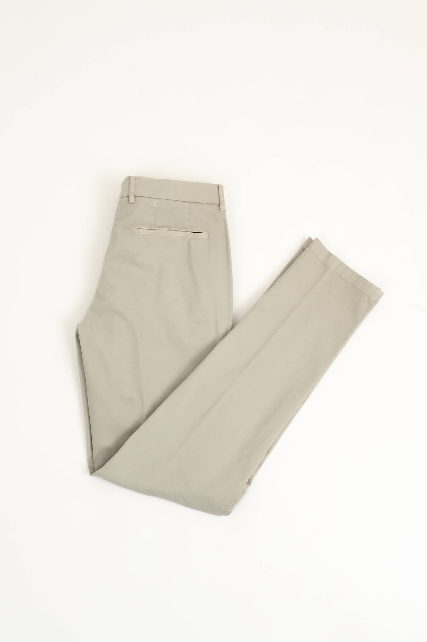 Baumwollhose in Hellgrau-Beige