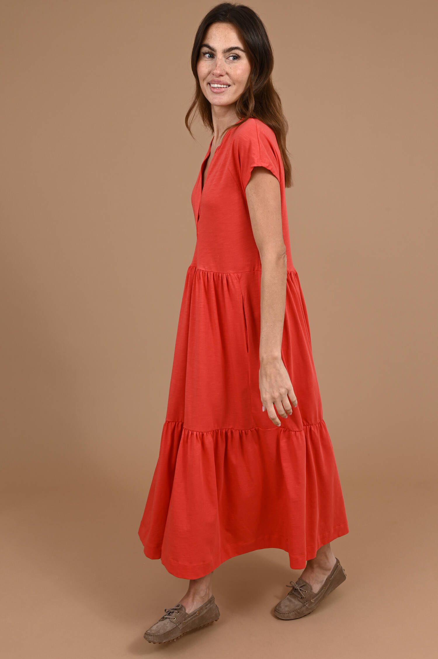 Schlupfkleid in Cherryrot