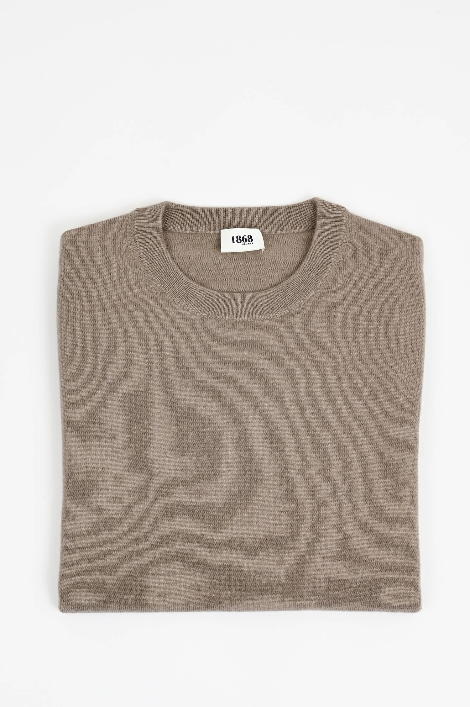 Cashmerepullover mit Rundhals in Roasted Cashew