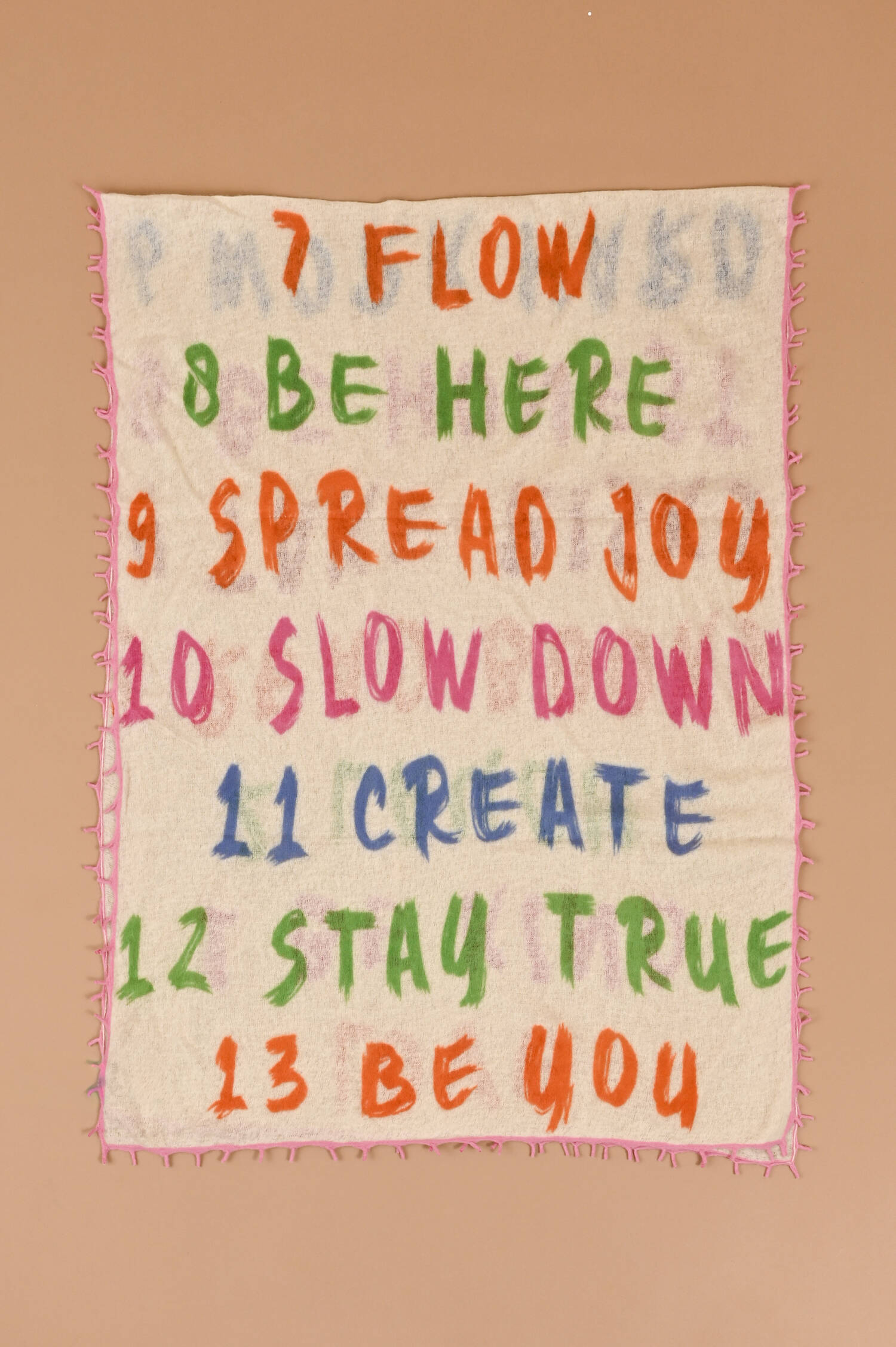 Cashmere Schal LETTER in Multicolor