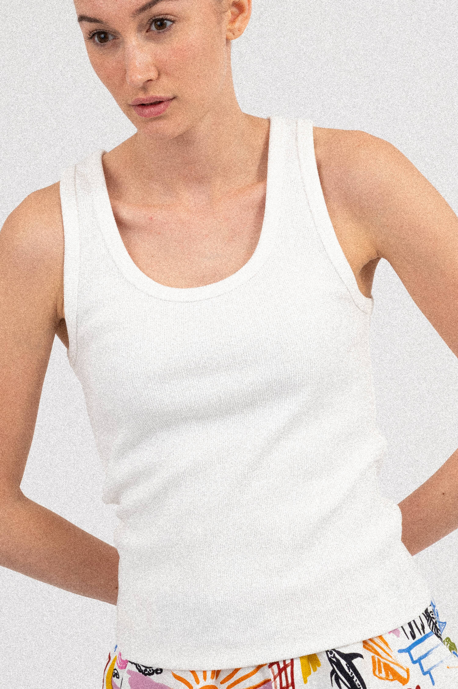 Tanktop mit Stretchanteil in Ivory Tanktop mit Stretchanteil in Ivory