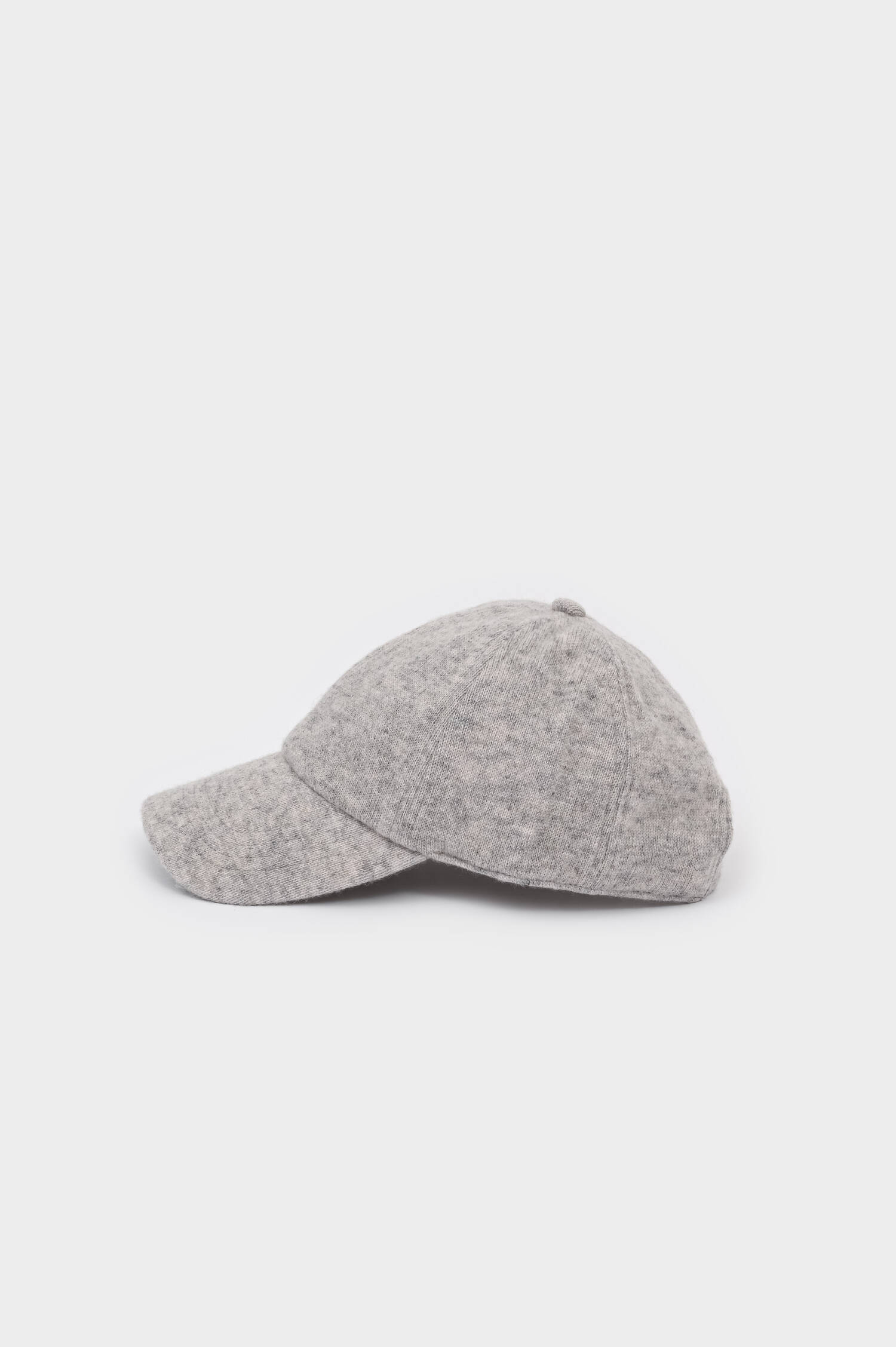 Basecap aus Cashmere in Grau