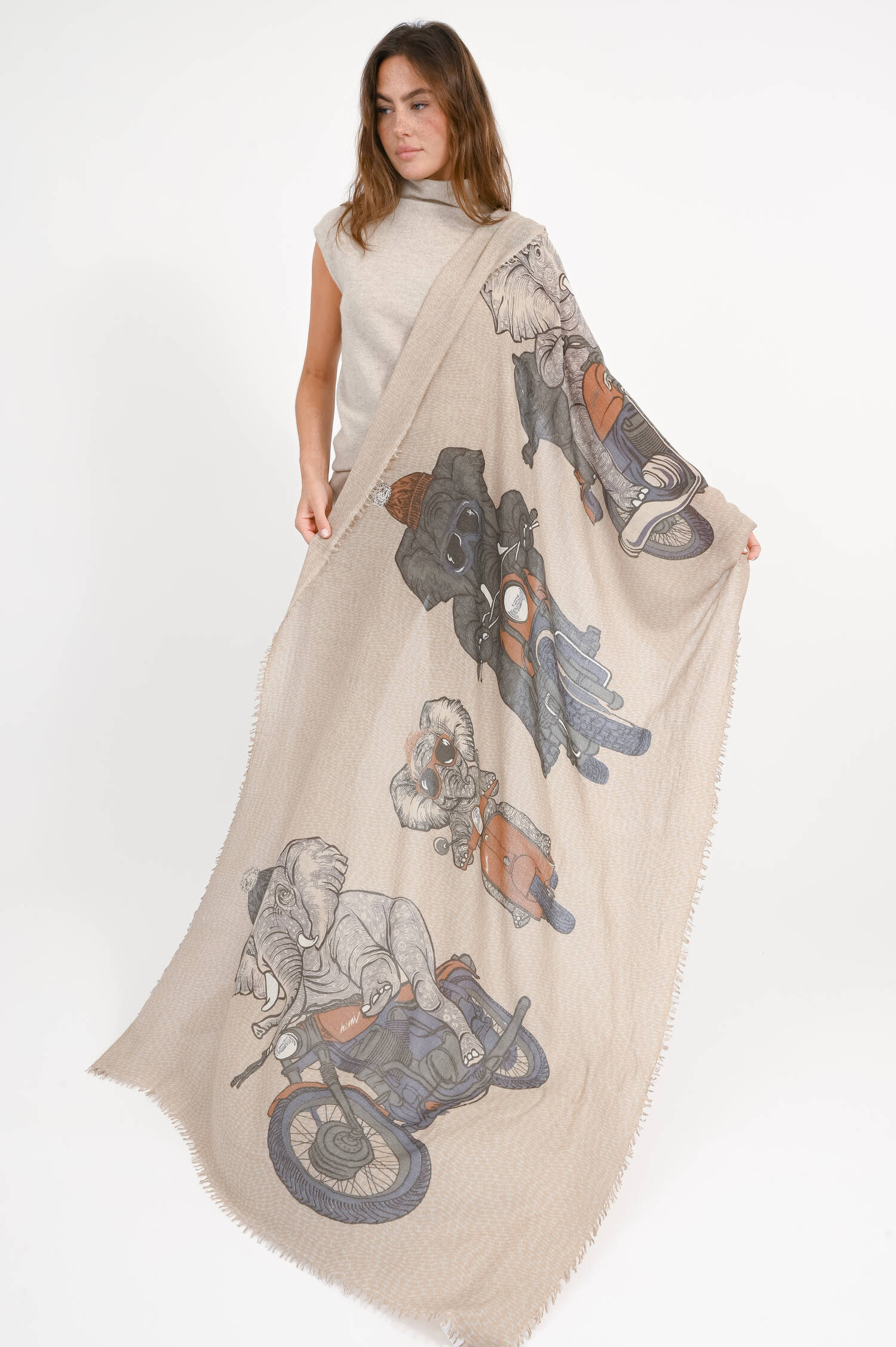 Cashmere-Seiden-Schal NANG in Karamell Cashmere-Seiden-Schal NANG in Karamell