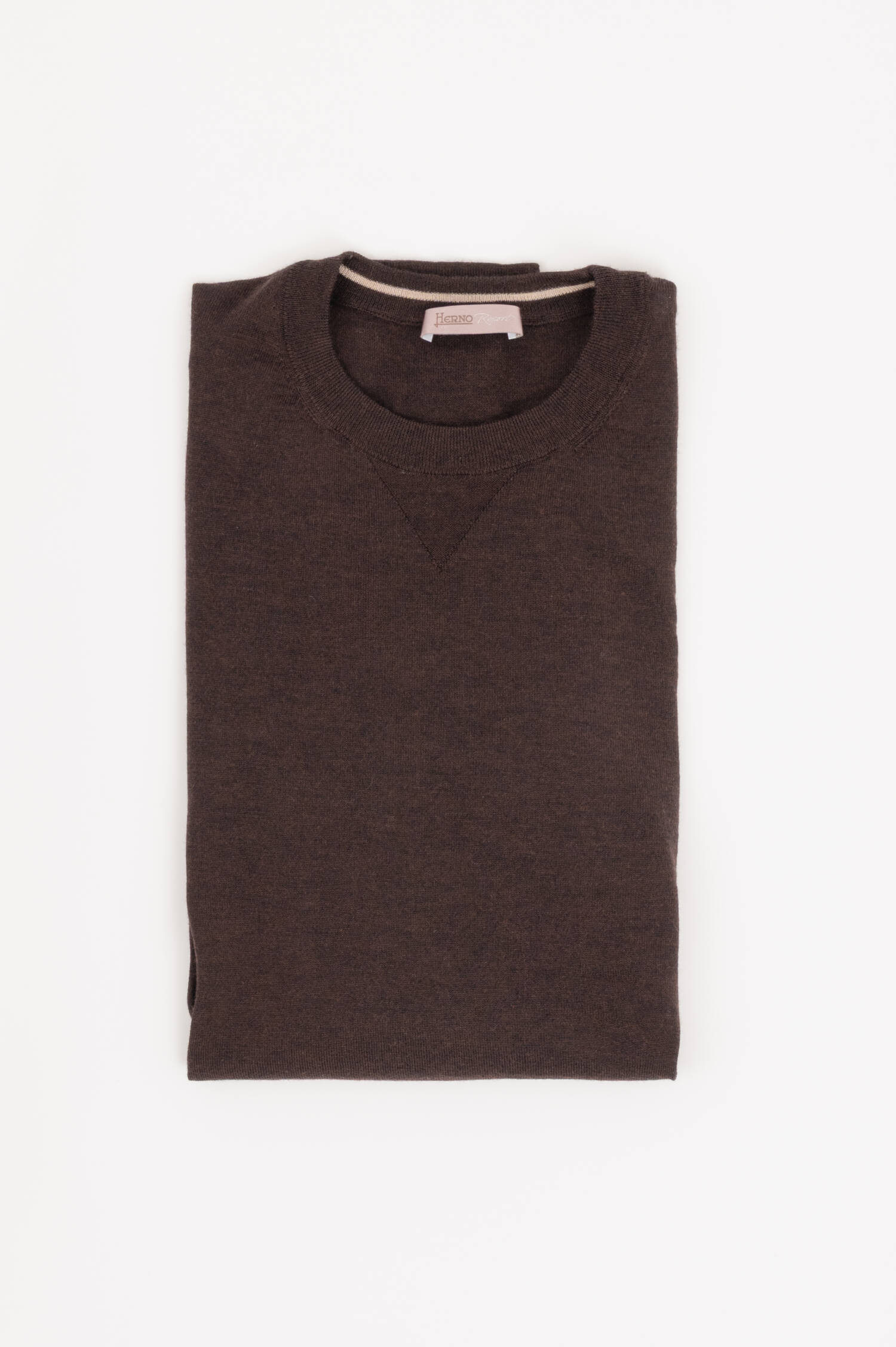 Woll-Seiden Pullover in Marronebraun
