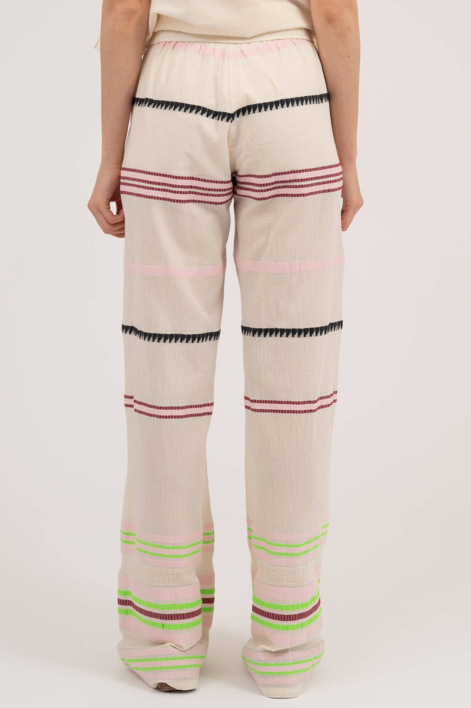 Weite Hose VELOURA in Natur