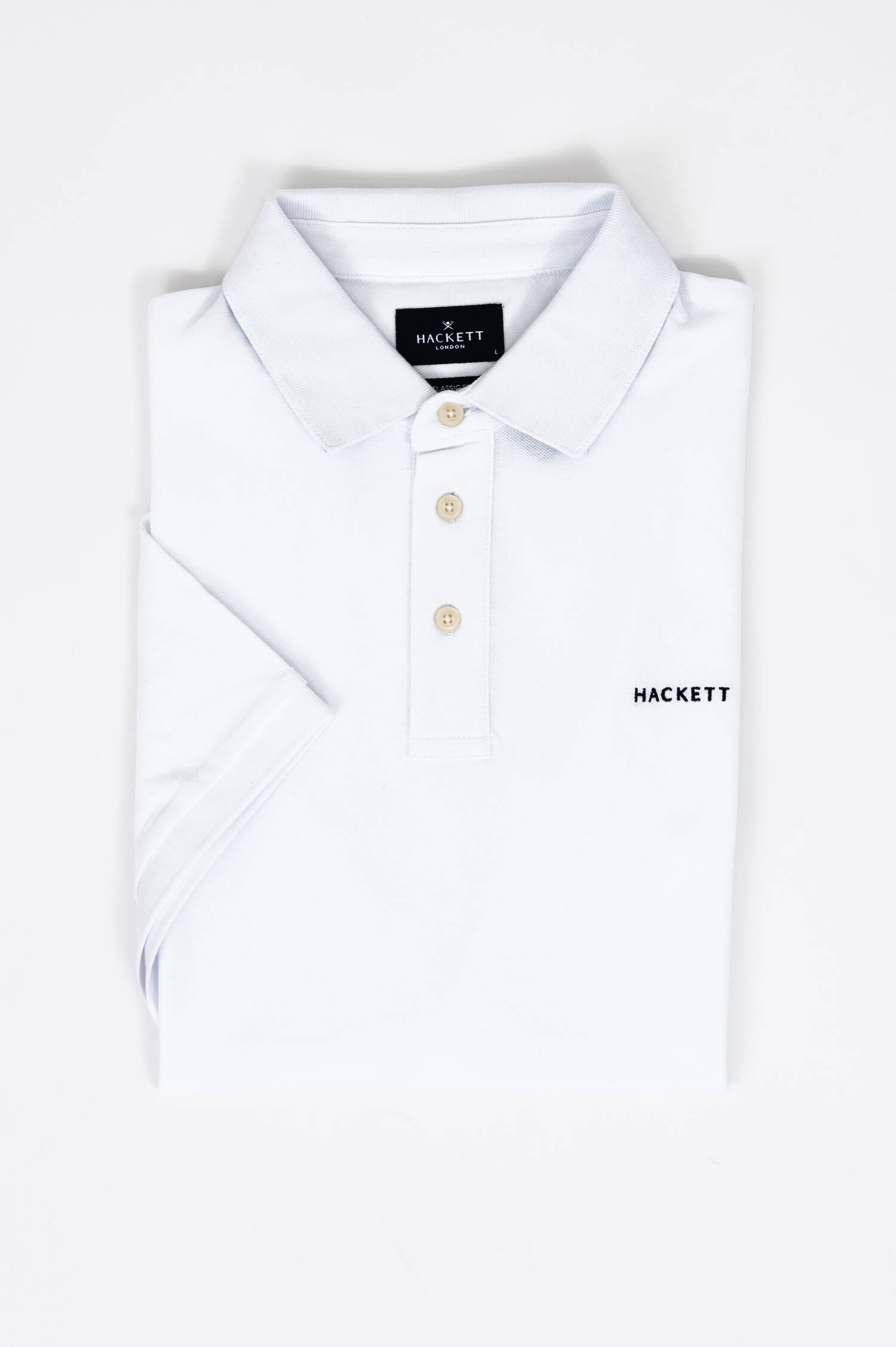 Pique Poloshirt in Weiß Pique Poloshirt in Weiß