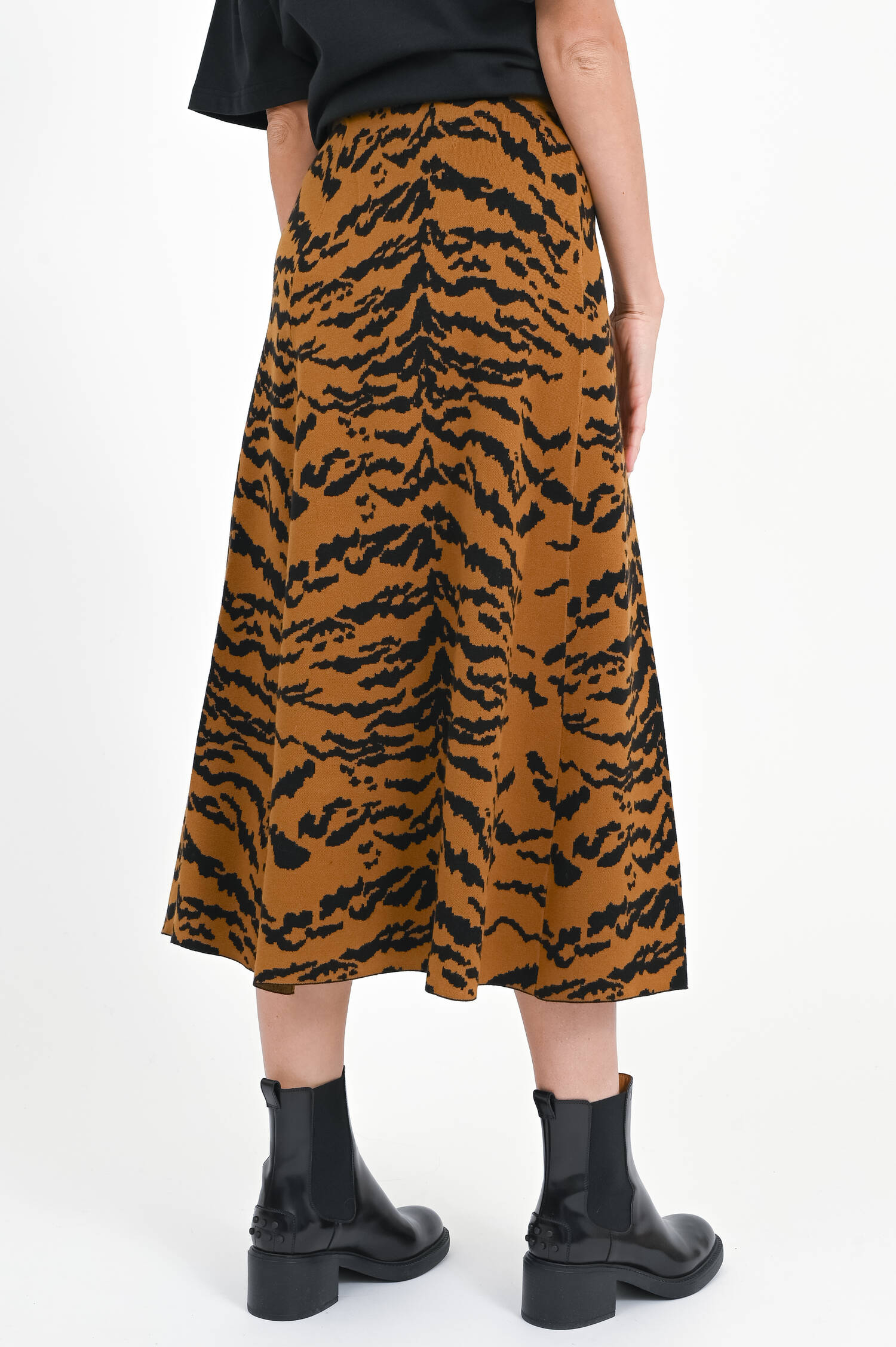 Rock mit Animal-Print in Cinnamon