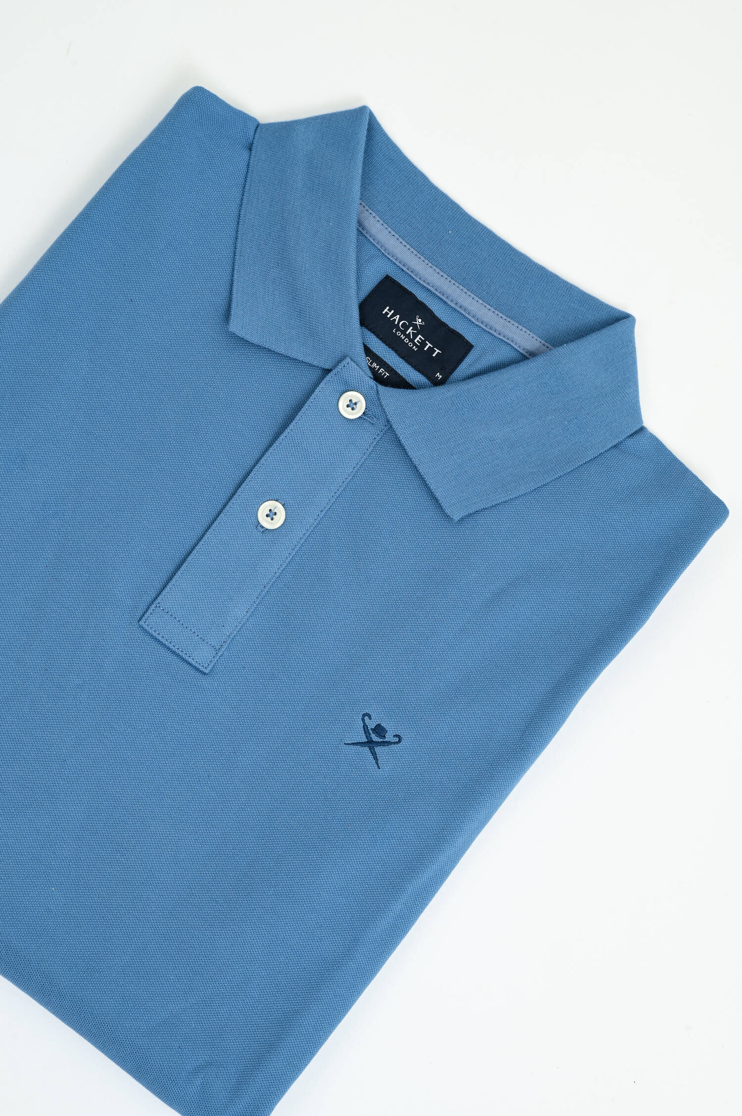 Poloshirt mit gesticktem Logo in Pacific Blue Poloshirt mit gesticktem Logo in Pacific Blue