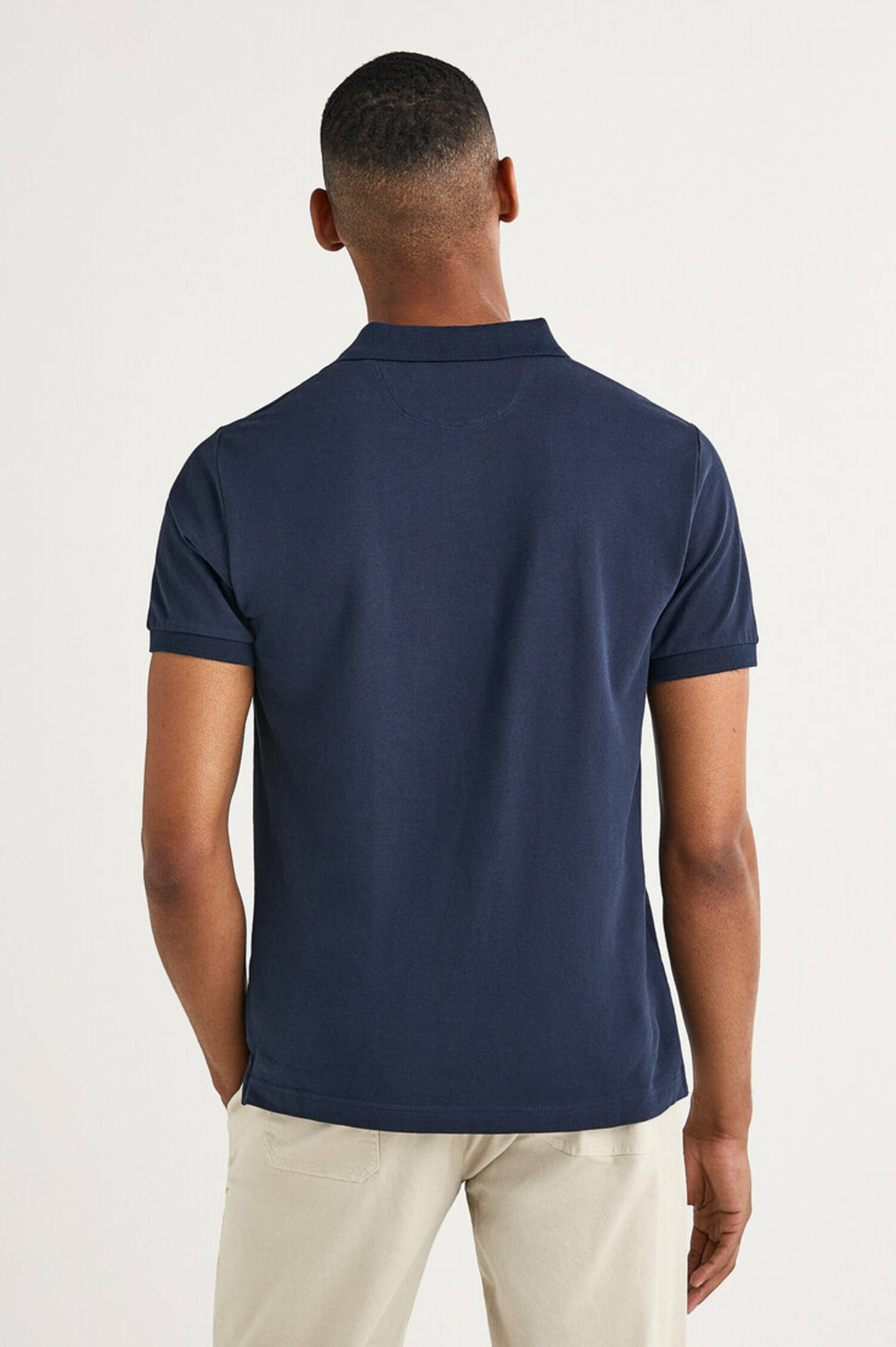 Poloshirt mit gesticktem Logo in Navy