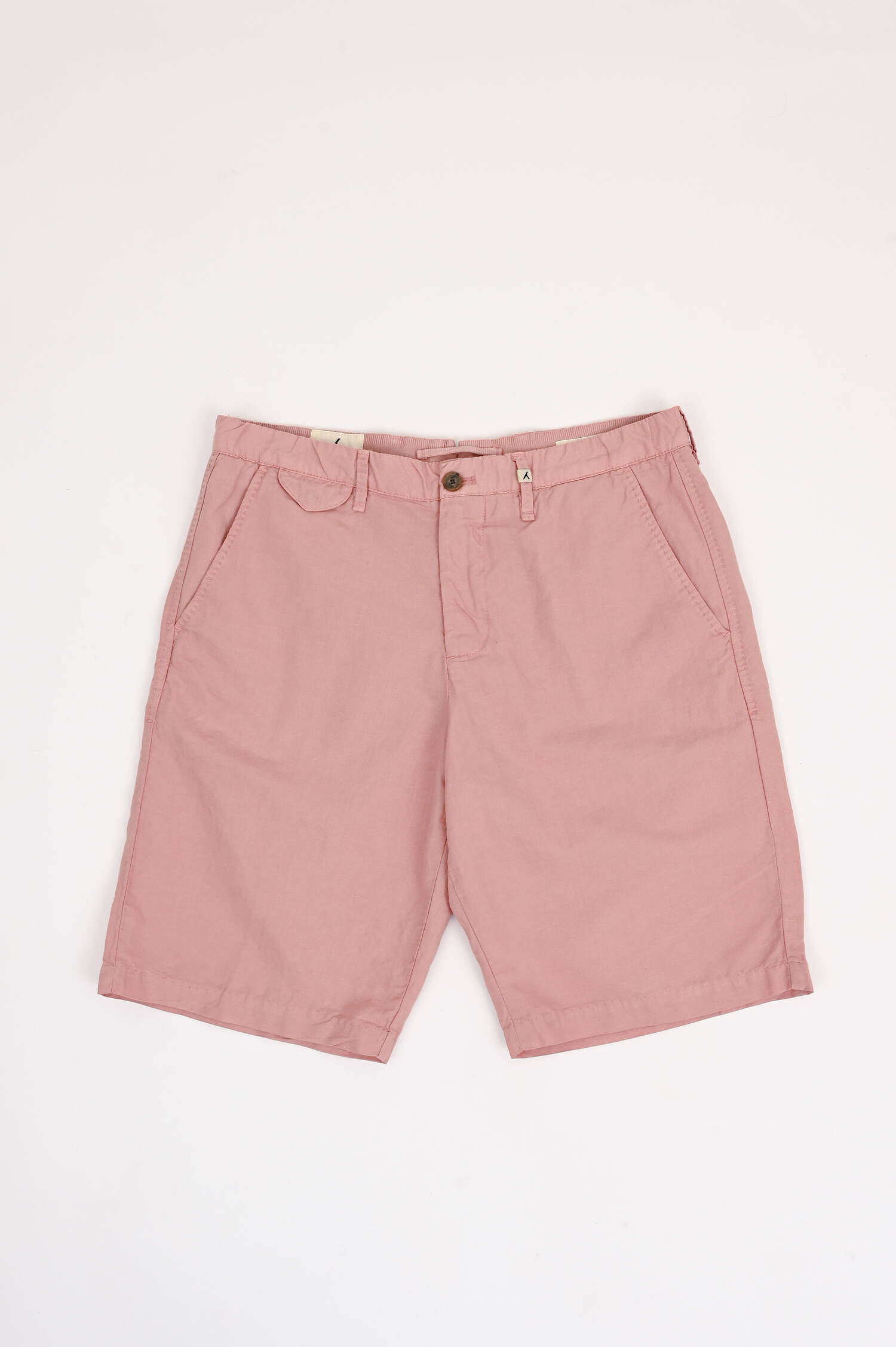 Bermuda aus Leinen-Baumwoll-Mix in Mauve