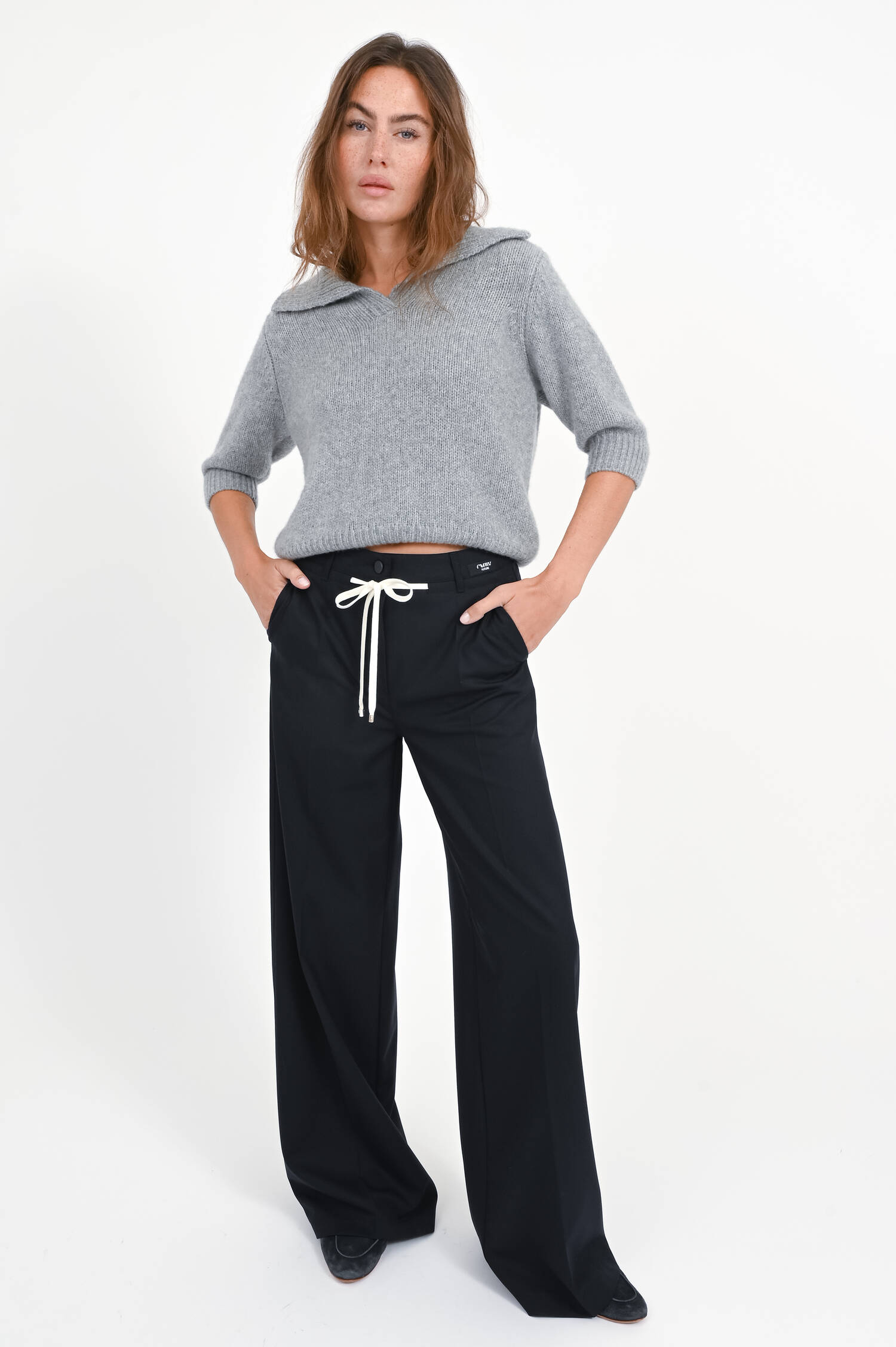 Straight-Leg-Hose ADRIENNE in Dark Blue