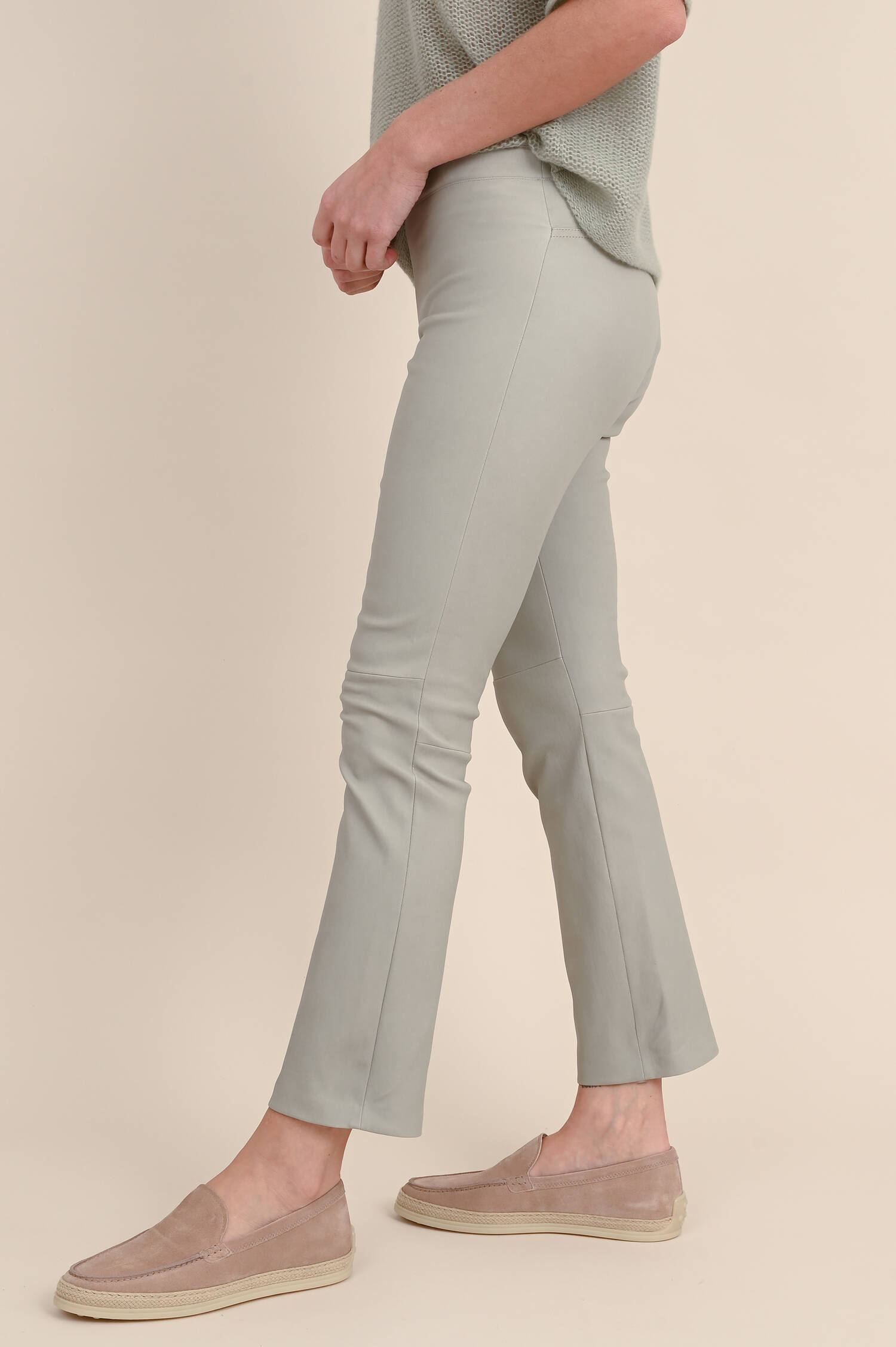 Lederhose JP-TWENTY in Graugrün