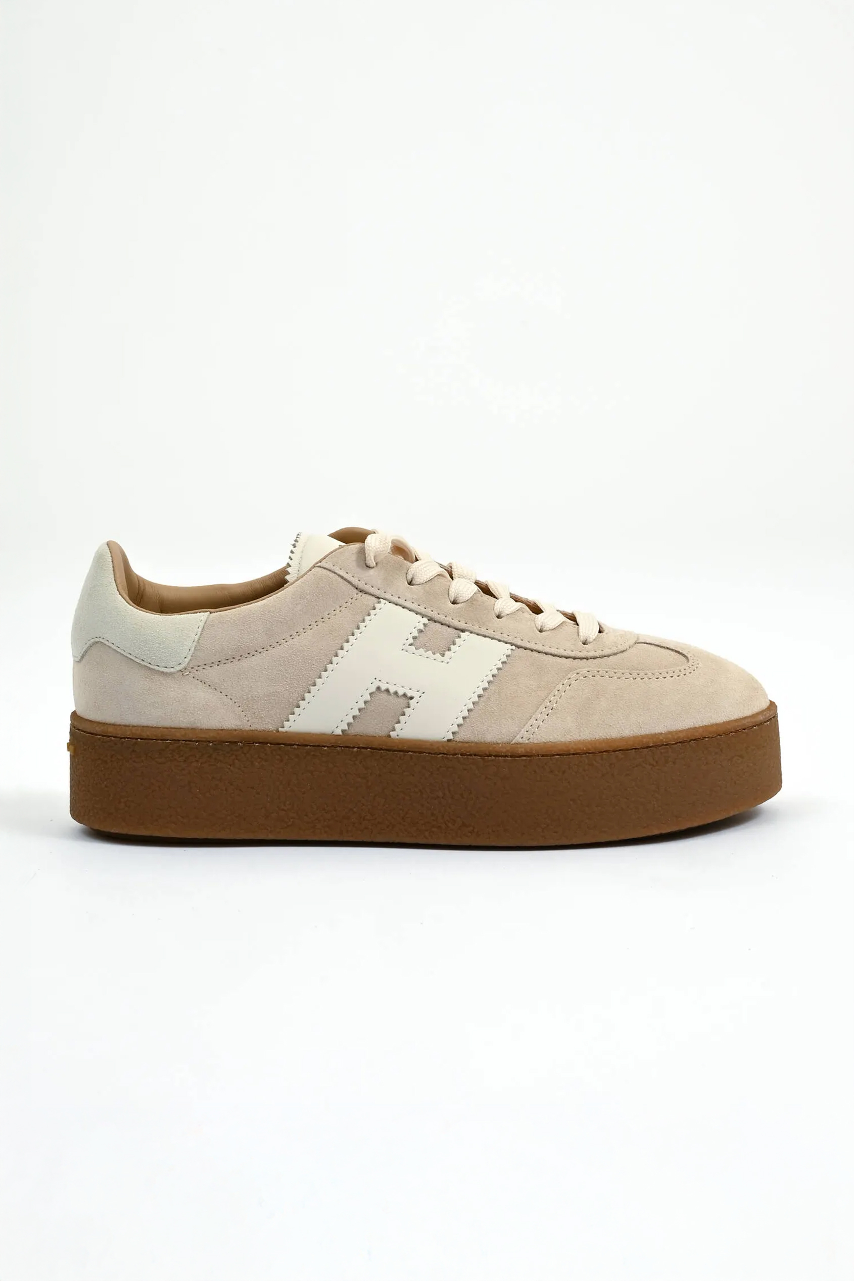 Sneaker LACE UP H681 in Hellbeige/Weiß