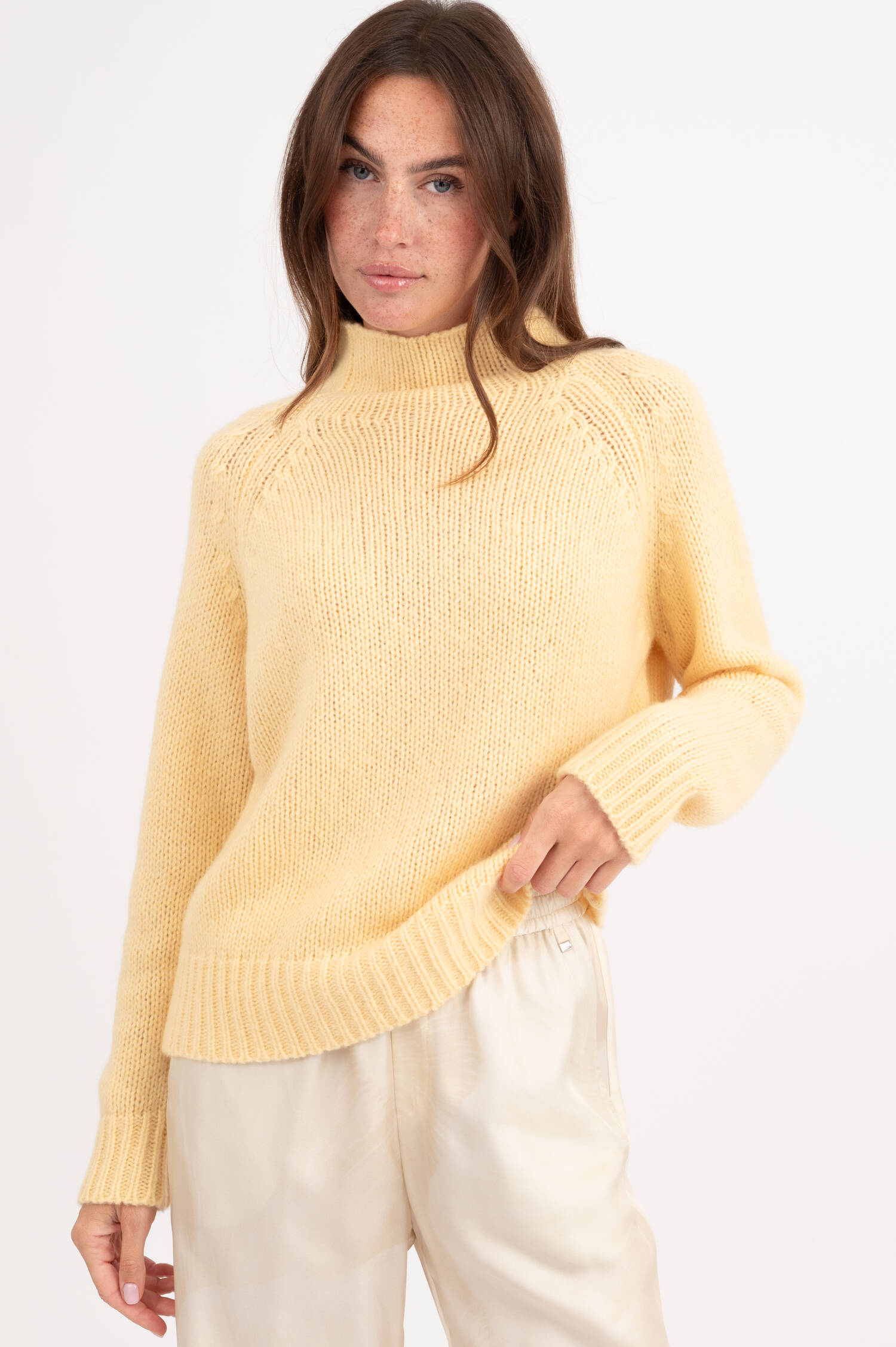 Cashmere Pullover in Hellgelb