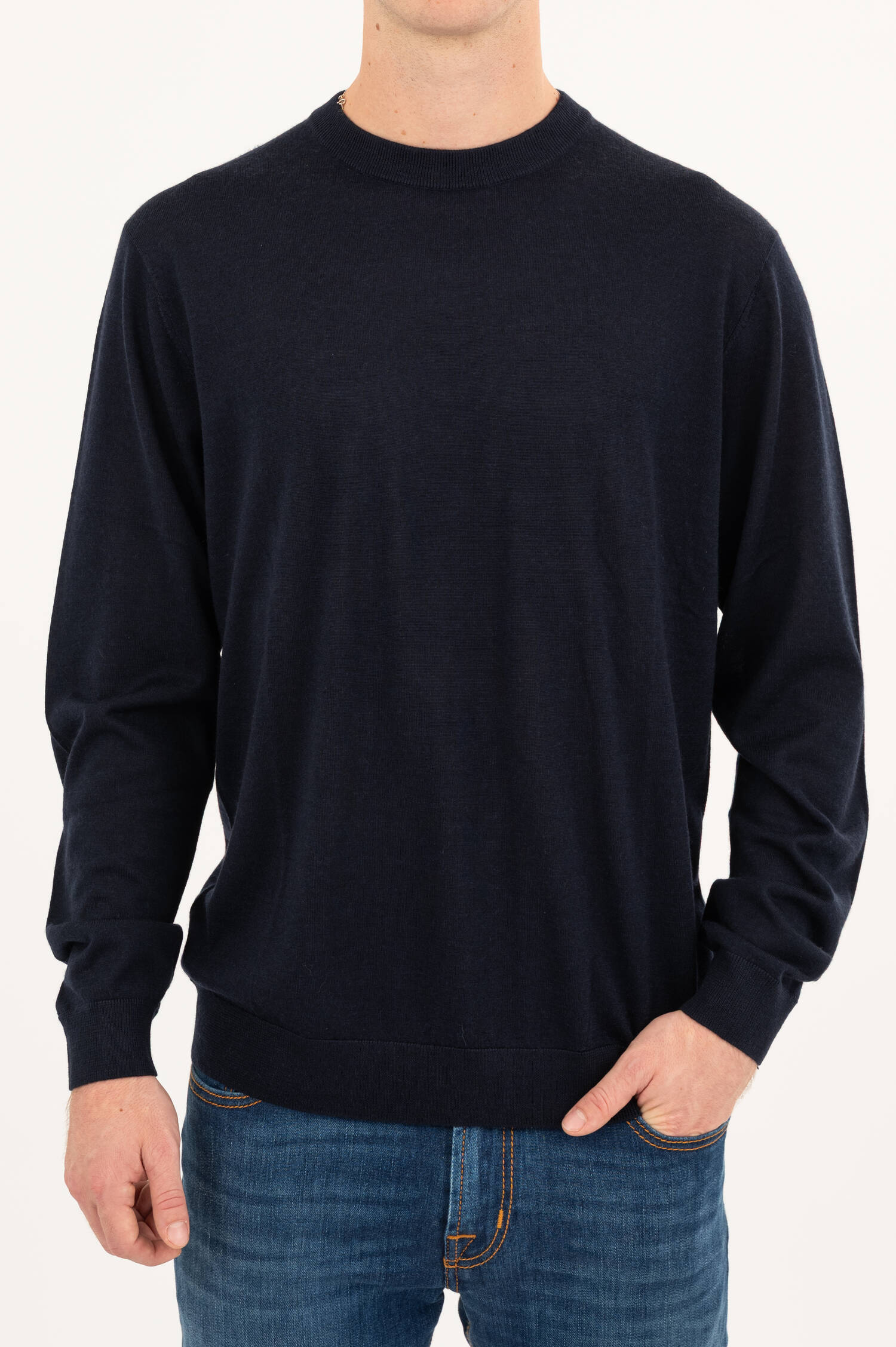 Feinstrick Pullover in Blau Feinstrick Pullover in Blau
