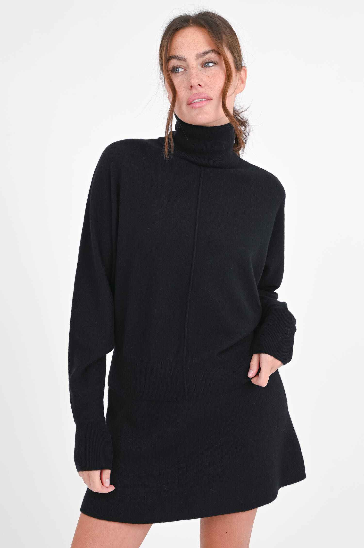 Rollkragenpullover in Schwarz