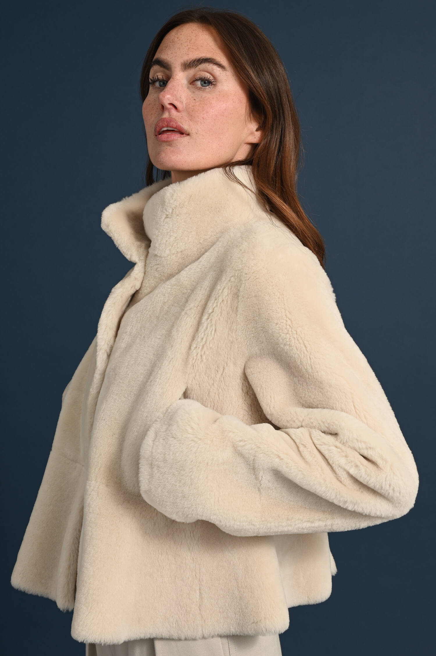 Wendejacke GINA aus Lammleder in Ecru Wendejacke GINA aus Lammleder in Ecru