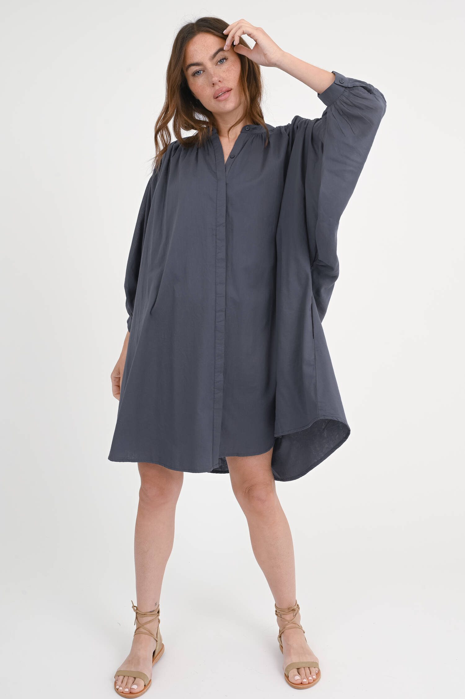 Mini Kleid BALLOON in Anthrazit Mini Kleid BALLOON in Anthrazit