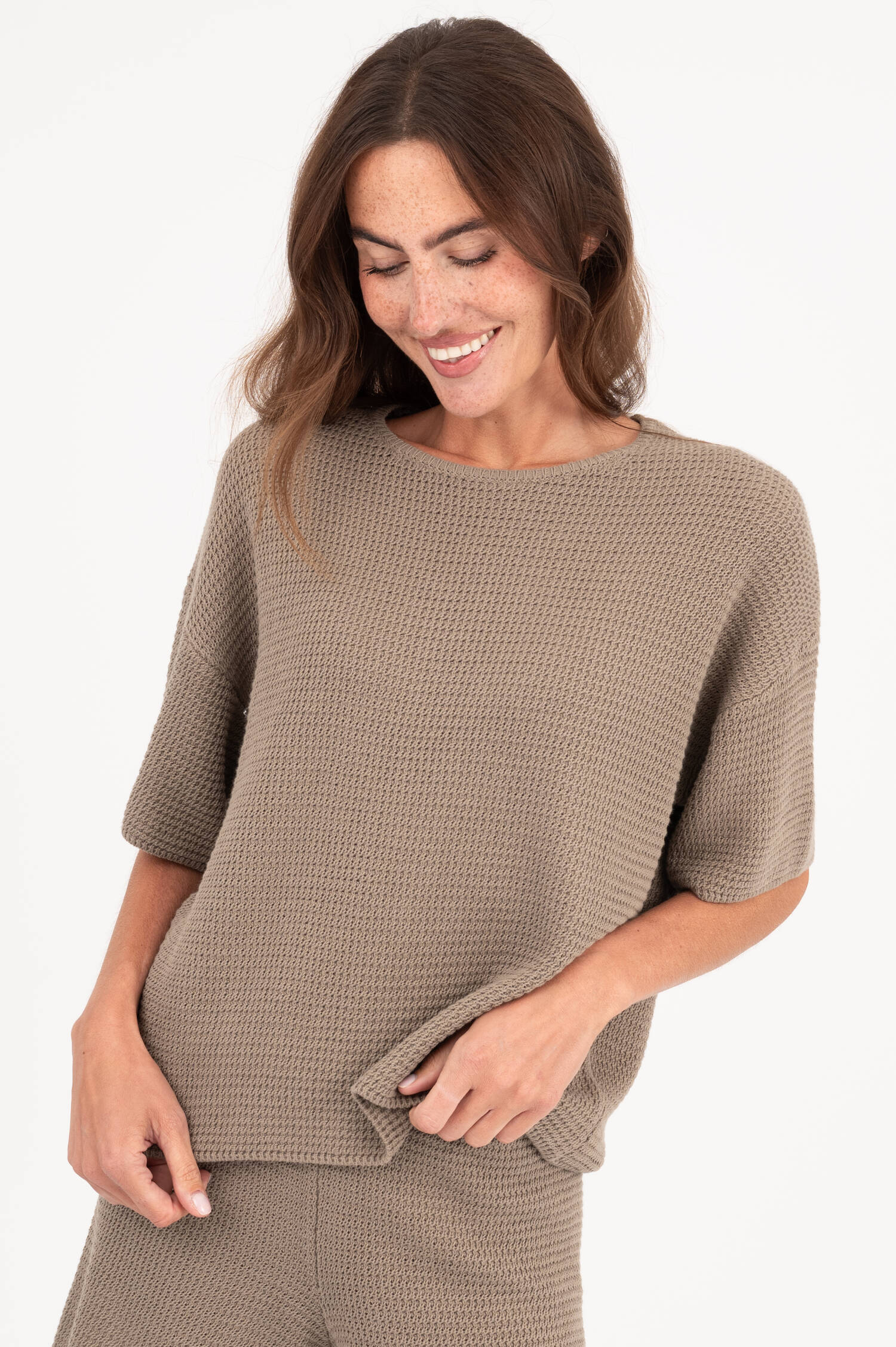 Strickshirt in Khaki