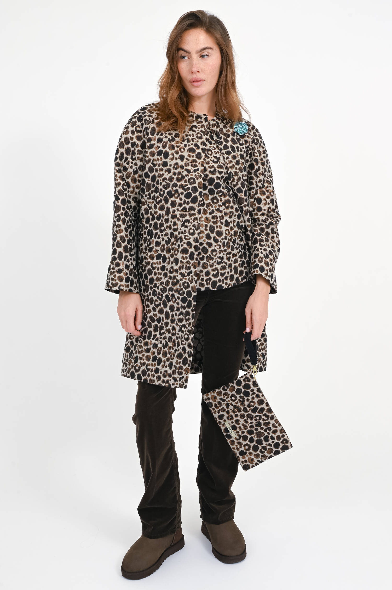 Mantel mit Animal-Print in Braun Mantel mit Animal-Print in Braun