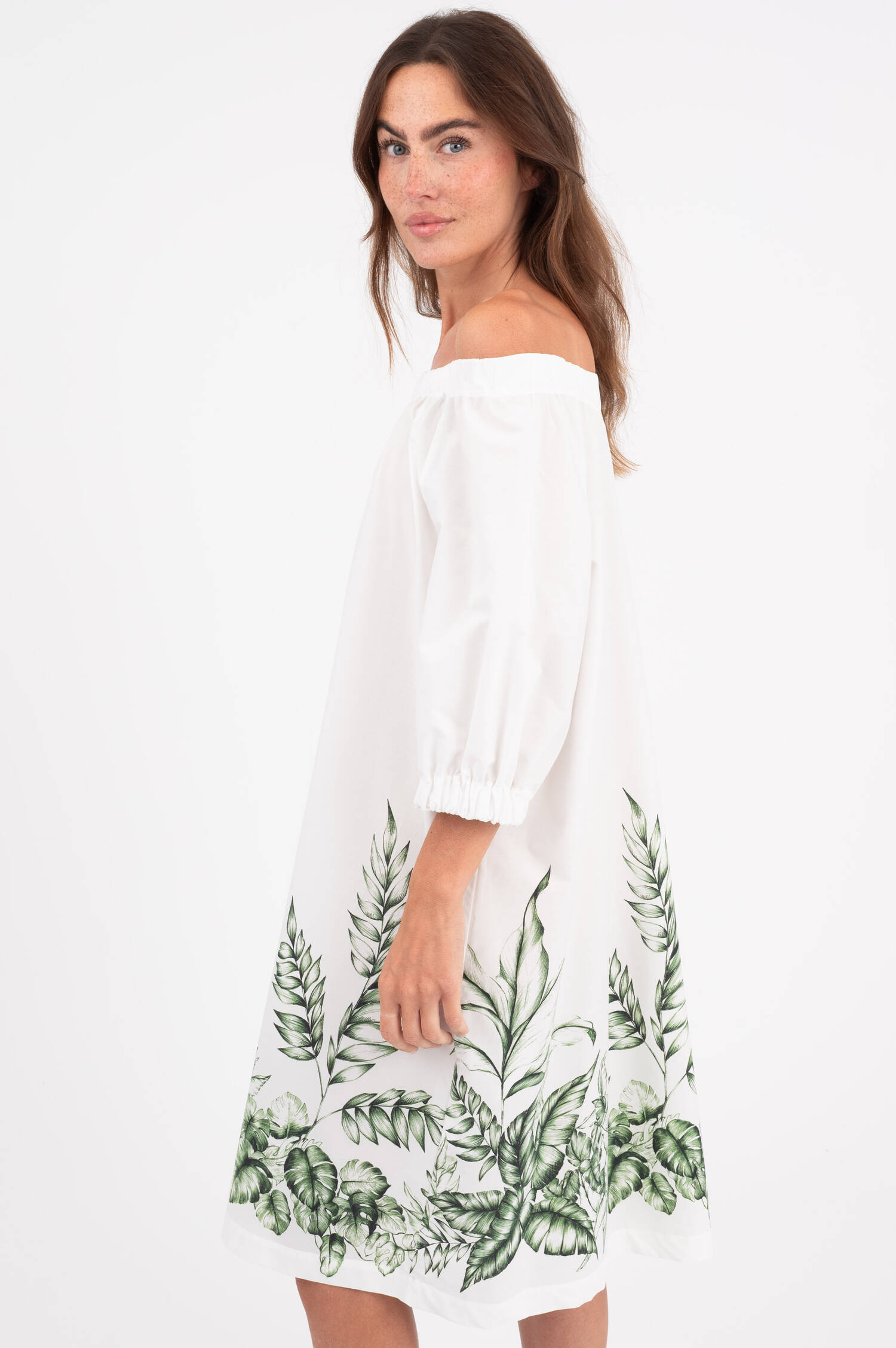 Off-Shoulder Kleid TEIA in Weiß