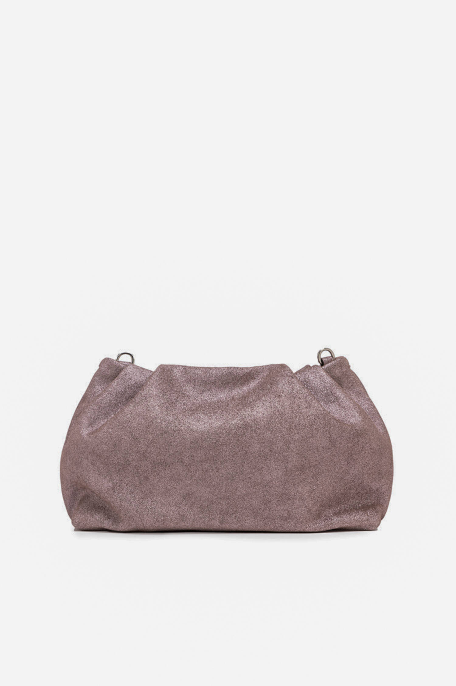 Glitzernde Wildledertasche PERLA in Mauve